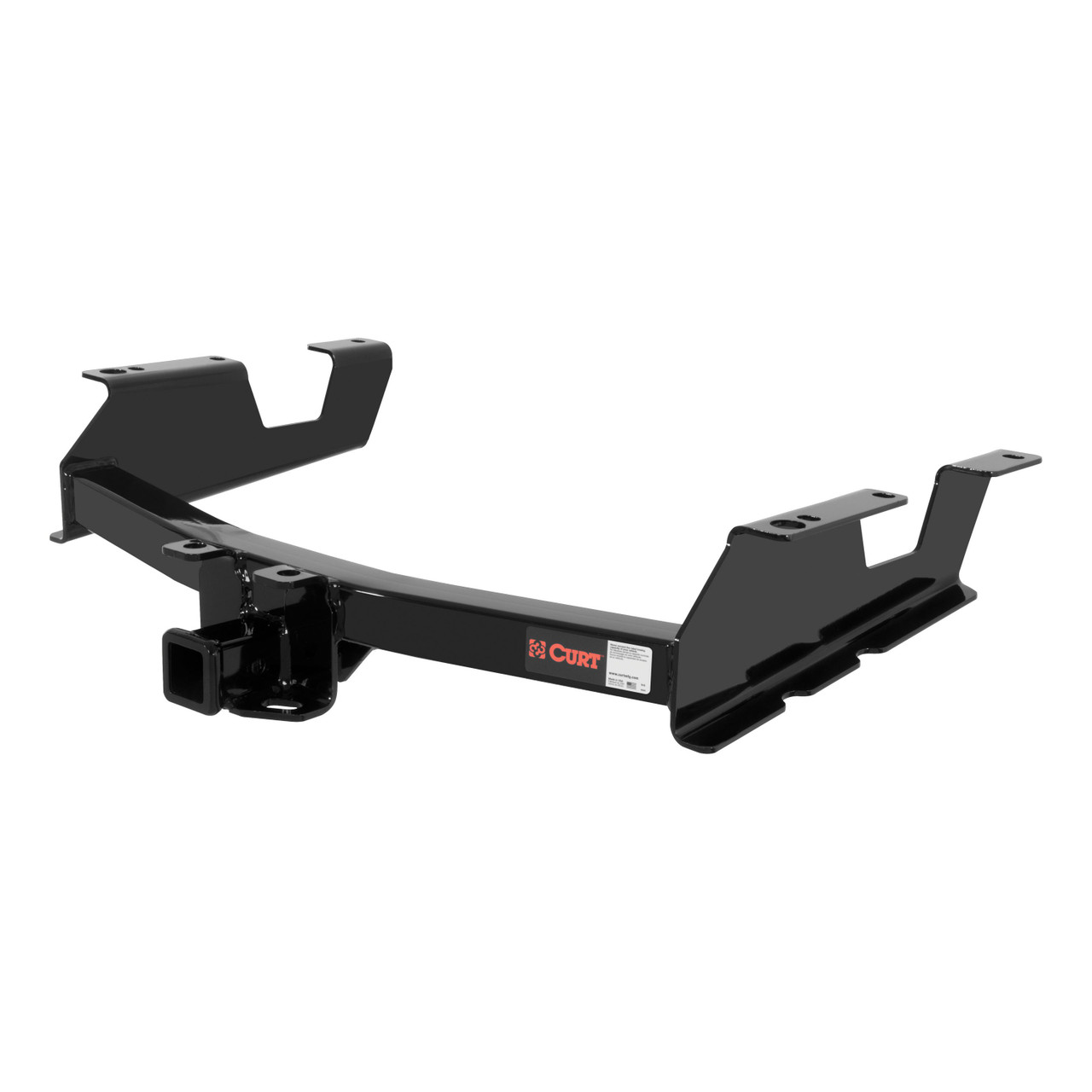 2011 - 2014 Chevrolet Silverado 2500 HD 8' bed, excluding factory receiver, Tommy Gate lift or cab & chassis Curt 2", Class 3 Trailer Tow Hitch + 4-flat Wiring Kit 13061 thumbnail 2
