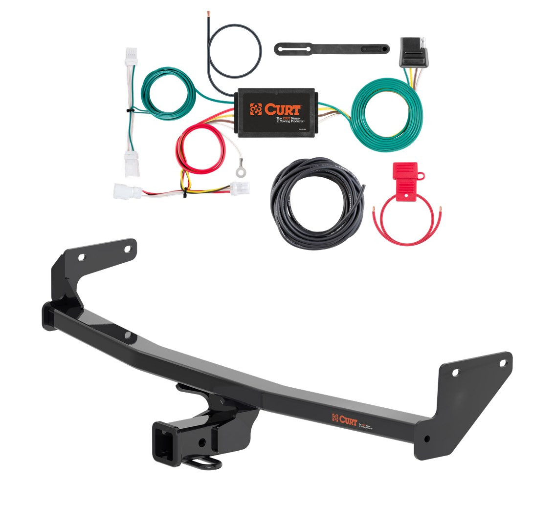 2022 Kia Niro Curt 2", Class 3 Trailer Tow Hitch + 4-flat Wiring Kit 13531 thumbnail 0