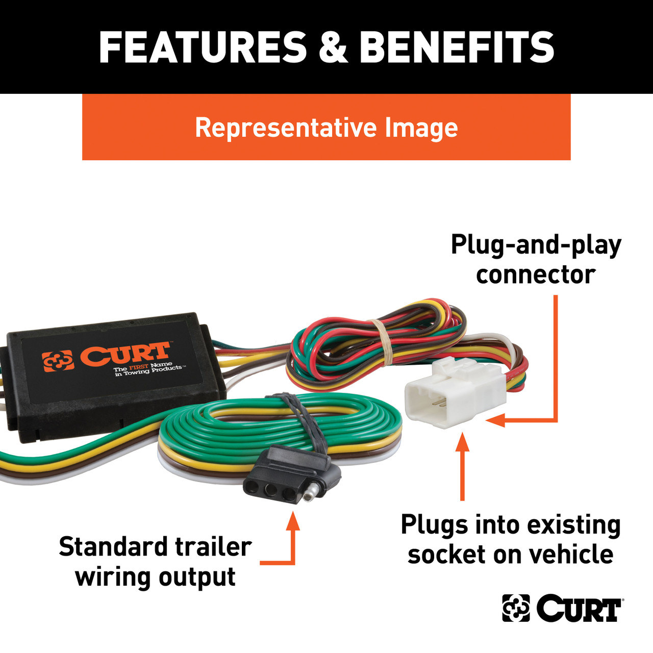 07 - 09 Acura RDX  Curt 1-1/4", Class 2 Trailer Tow Hitch + 4-flat Wiring Kit 12004 thumbnail 2