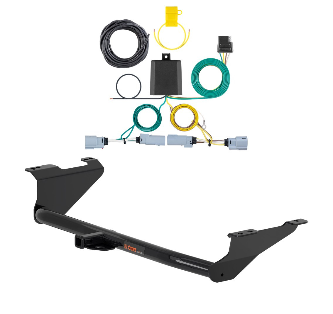 2017 - 2020 Chrysler Pacifica w/ LED Tailights Curt 1-1/4", Class 2 Trailer Tow Hitch + 4-flat Wiring Kit 12180 thumbnail 0
