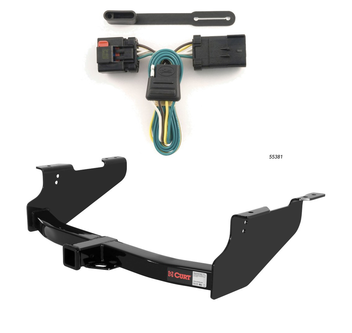 2003 - 2008 Dodge Ram 1500 Will not fit with factory receiver (built in or after 11/02) Curt 2", Class 3 Trailer Tow Hitch + 4-flat Wiring Kit 13361-1 thumbnail 0