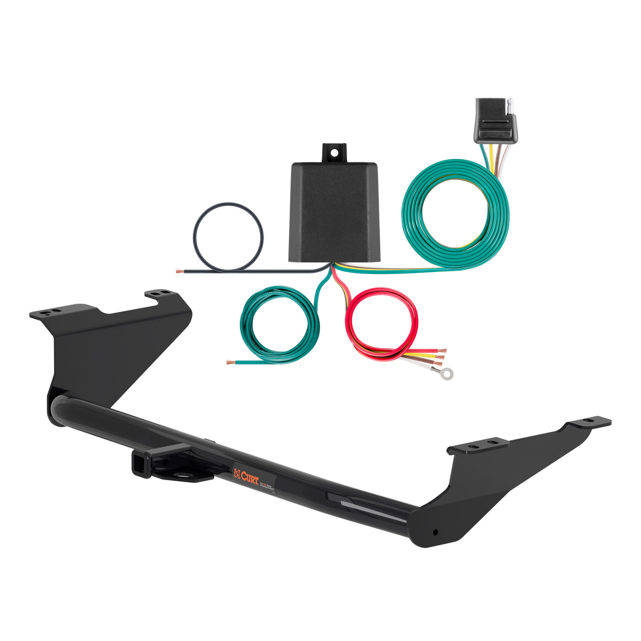 17 - 19 Chrysler Voyager Curt 1-1/4", Class 2 Trailer Tow Hitch + 4-flat Wiring Kit 12180 thumbnail 0