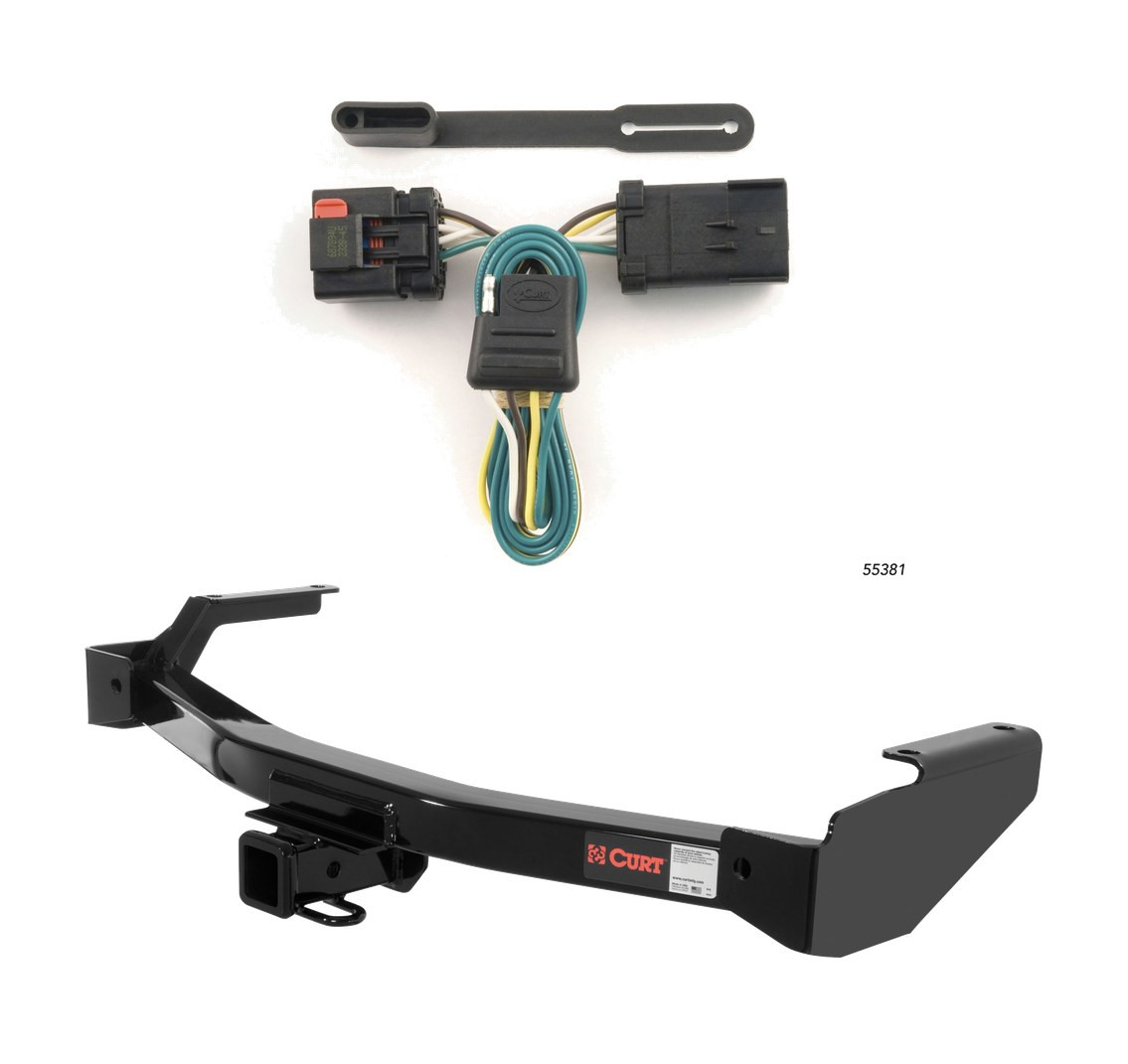 2001 - 2003 Dodge Van (full size) With factory step bumper Curt 2", Class 3 Trailer Tow Hitch + 4-flat Wiring Kit 13590 thumbnail 0