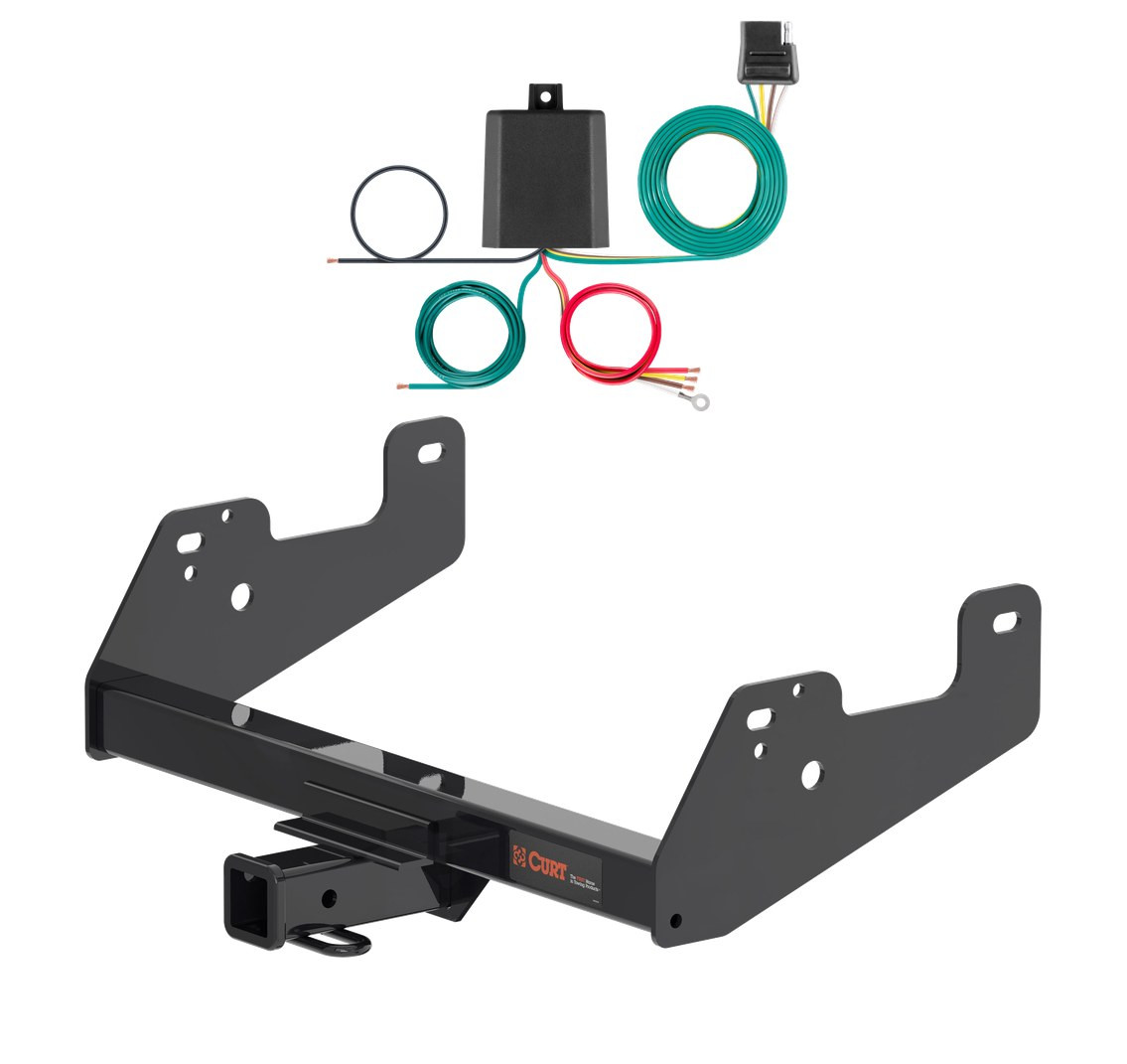 2024 - 2025 Ford F-150 Excluding factory receiver or Police Responder Curt 2", Class 3 Trailer Tow Hitch + 4-flat Wiring Kit 13475 thumbnail 0