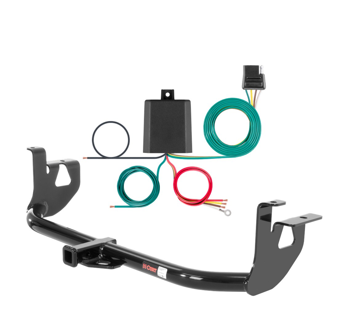 2006 - 2009 Volkswagen Rabbit Curt 1-1/4", Class 1 Trailer Tow Hitch + 4-flat Wiring Kit 11074 thumbnail 0