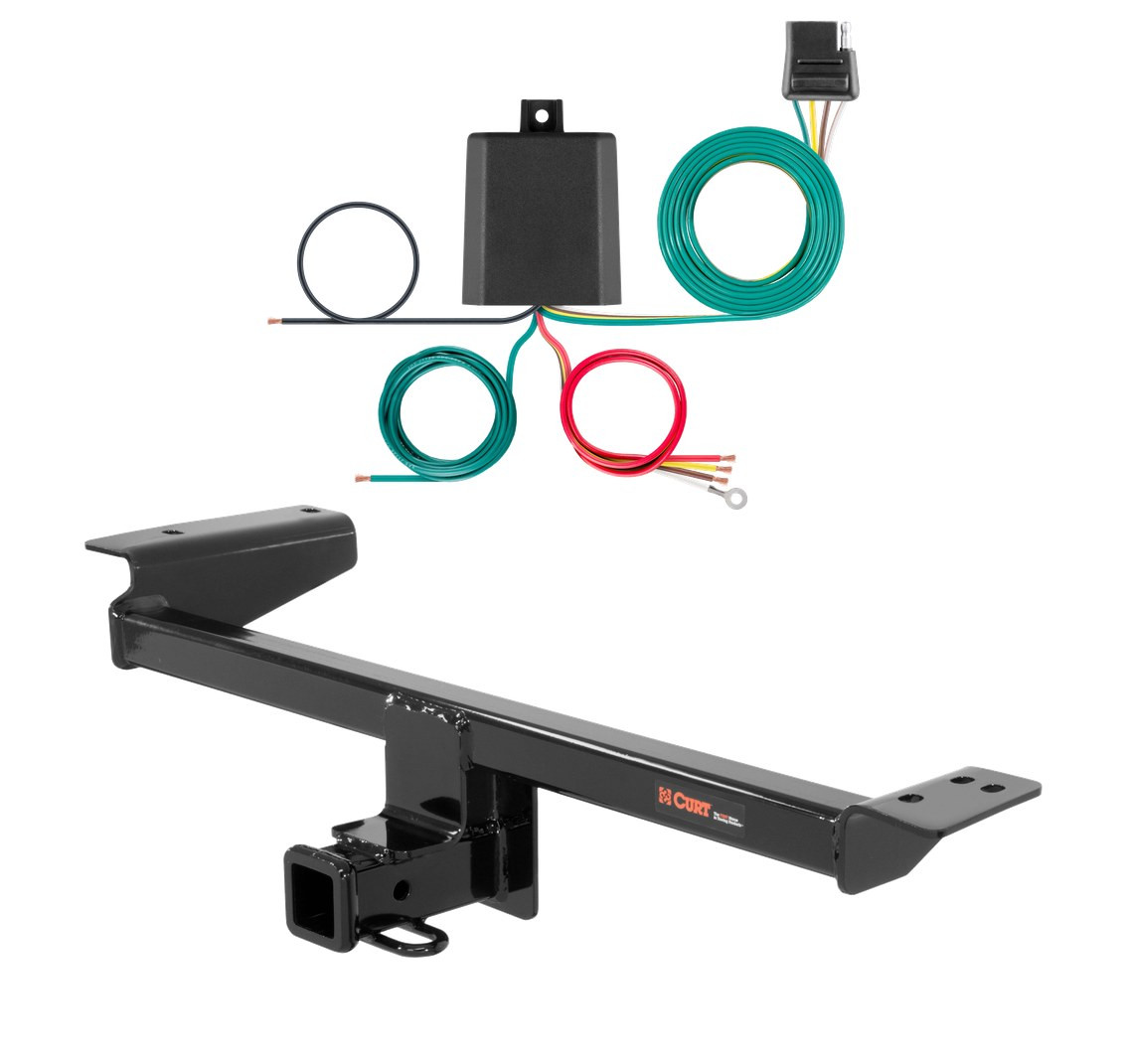 2015 - 2019 Land Rover Range Rover Evoque Excluding convertible Curt 2", Class 3 Trailer Tow Hitch + 4-flat Wiring Kit 13128 thumbnail 0