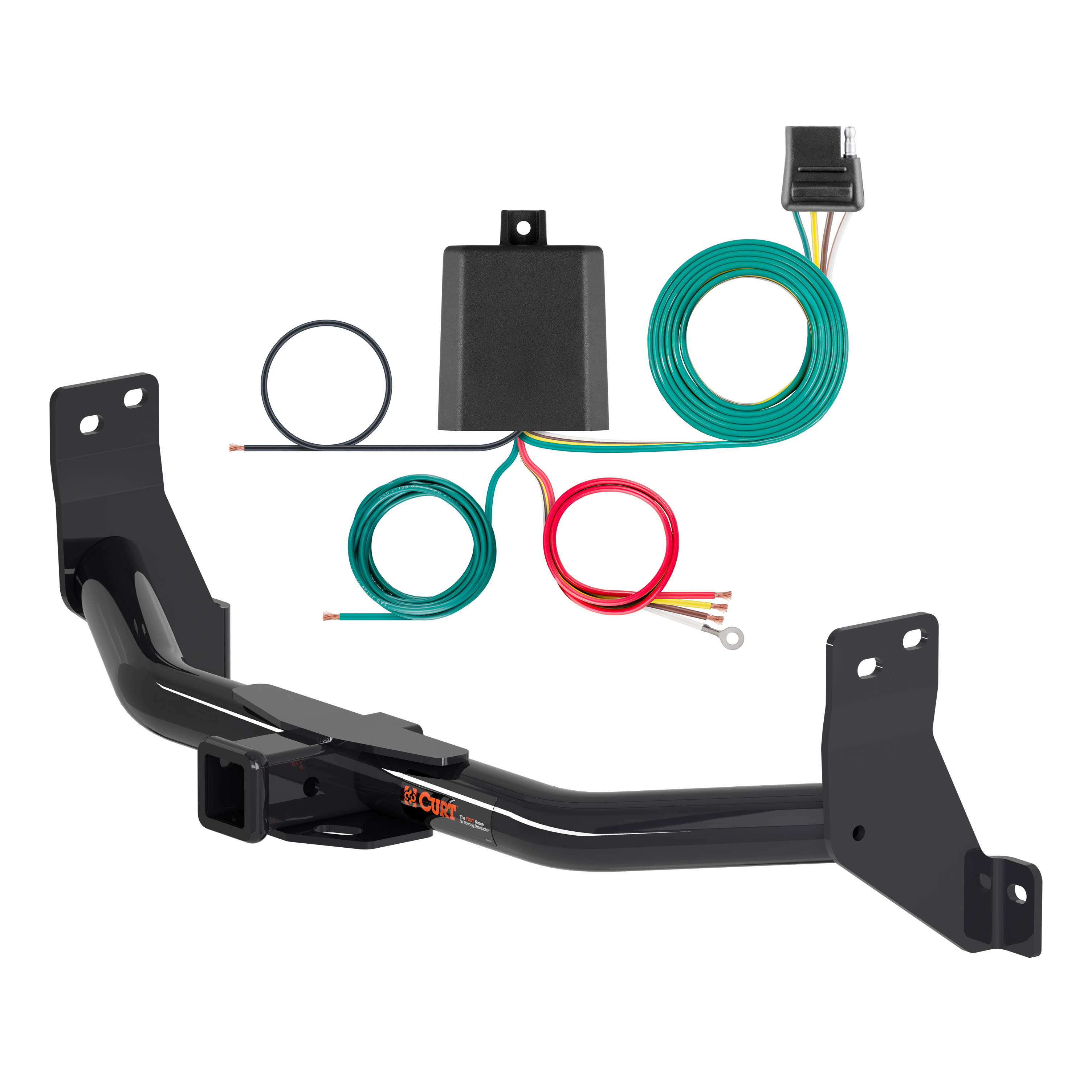 16 - 24 Nissan Titan XD Excluding factory receiver Curt 2", Class 3 Trailer Tow Hitch + 4-flat Wiring Kit 13317 thumbnail 0