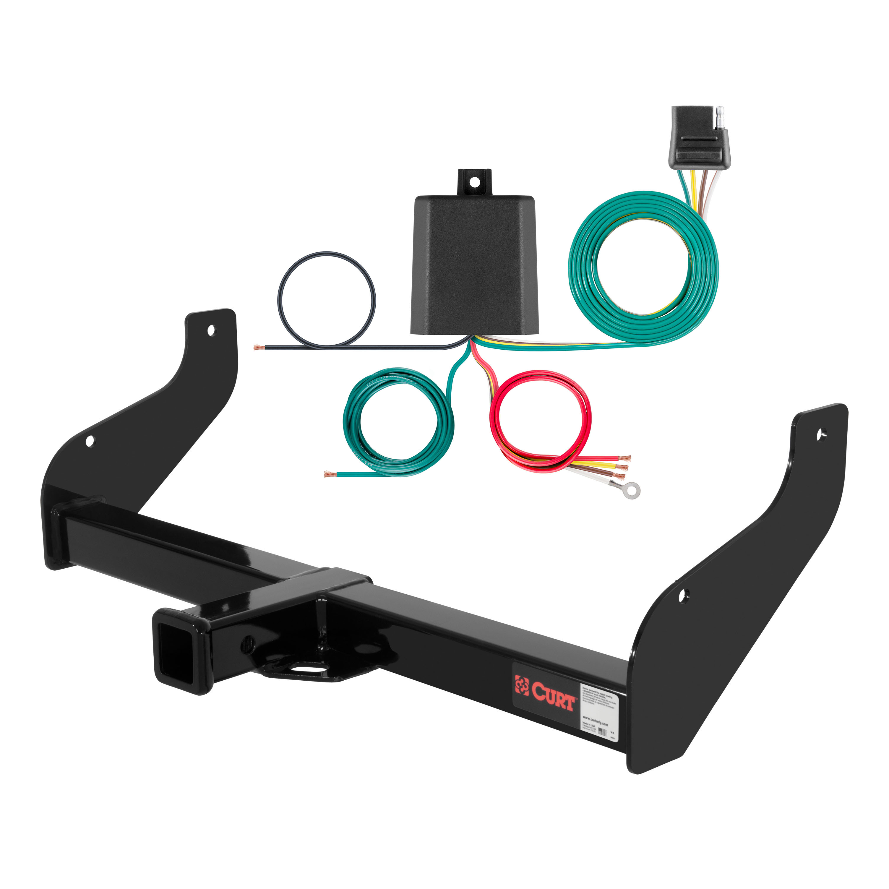 03 - 04 Kia Sportage Convertible Curt 2", Class 3 Trailer Tow Hitch + 4-flat Wiring Kit 13537 thumbnail 0