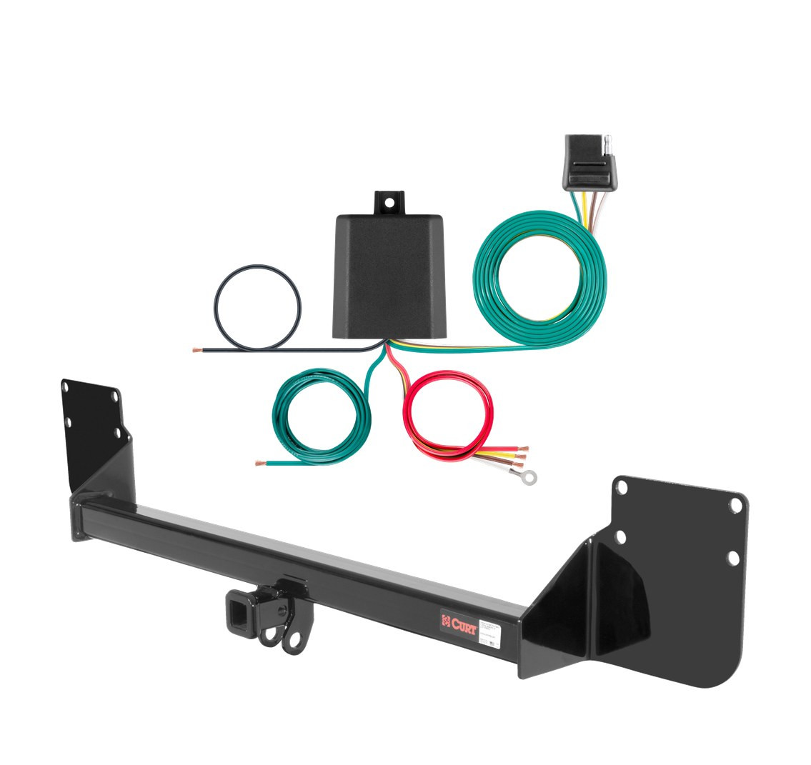 2009 - 2010 MINI Cooper Convertible, excluding 'S' model Curt 1-1/4", Class 1 Trailer Tow Hitch + 4-flat Wiring Kit 11160 thumbnail 0