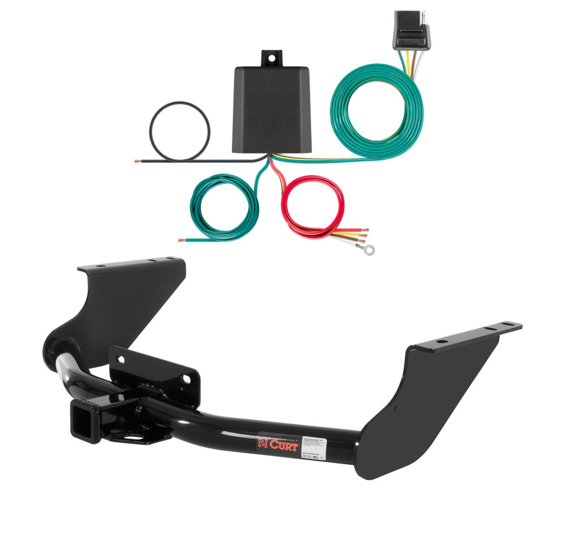 2011 - 2018 RAM 1500 Excluding factory receiver Curt 2", Class 4 Trailer Tow Hitch + 4-flat Wiring Kit 14374 thumbnail 0