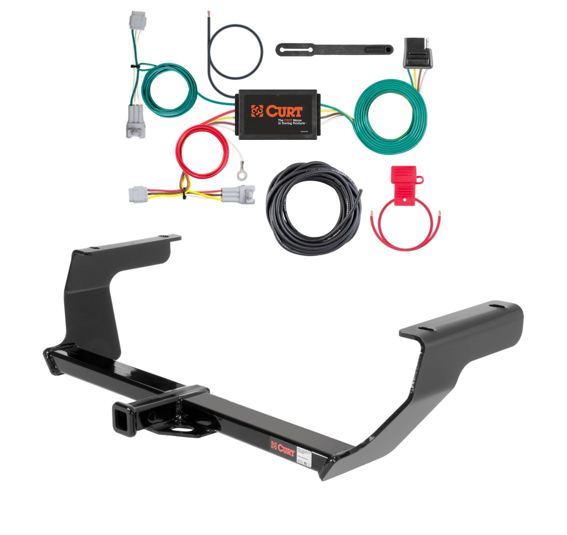 2012 - 2016 Subaru Impreza Hatchback, excluding WRX and WRX STI Curt 1-1/4", Class 1 Trailer Tow Hitch + 4-flat Wiring Kit 11286 thumbnail 0
