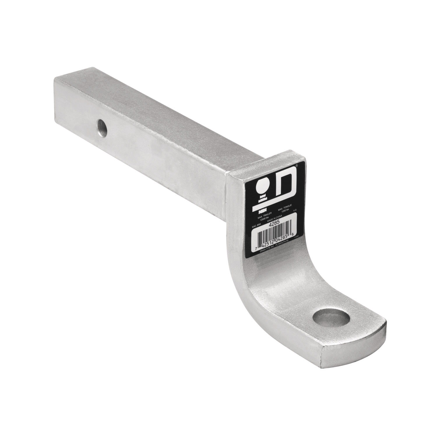 Draw-tite Trailer Hitch Ball Mount, Fits 2 in. Receiver, 4 in. Drop, 3 in. Rise, 12,000 lbss. Capacity, Black DT4285 thumbnail 0