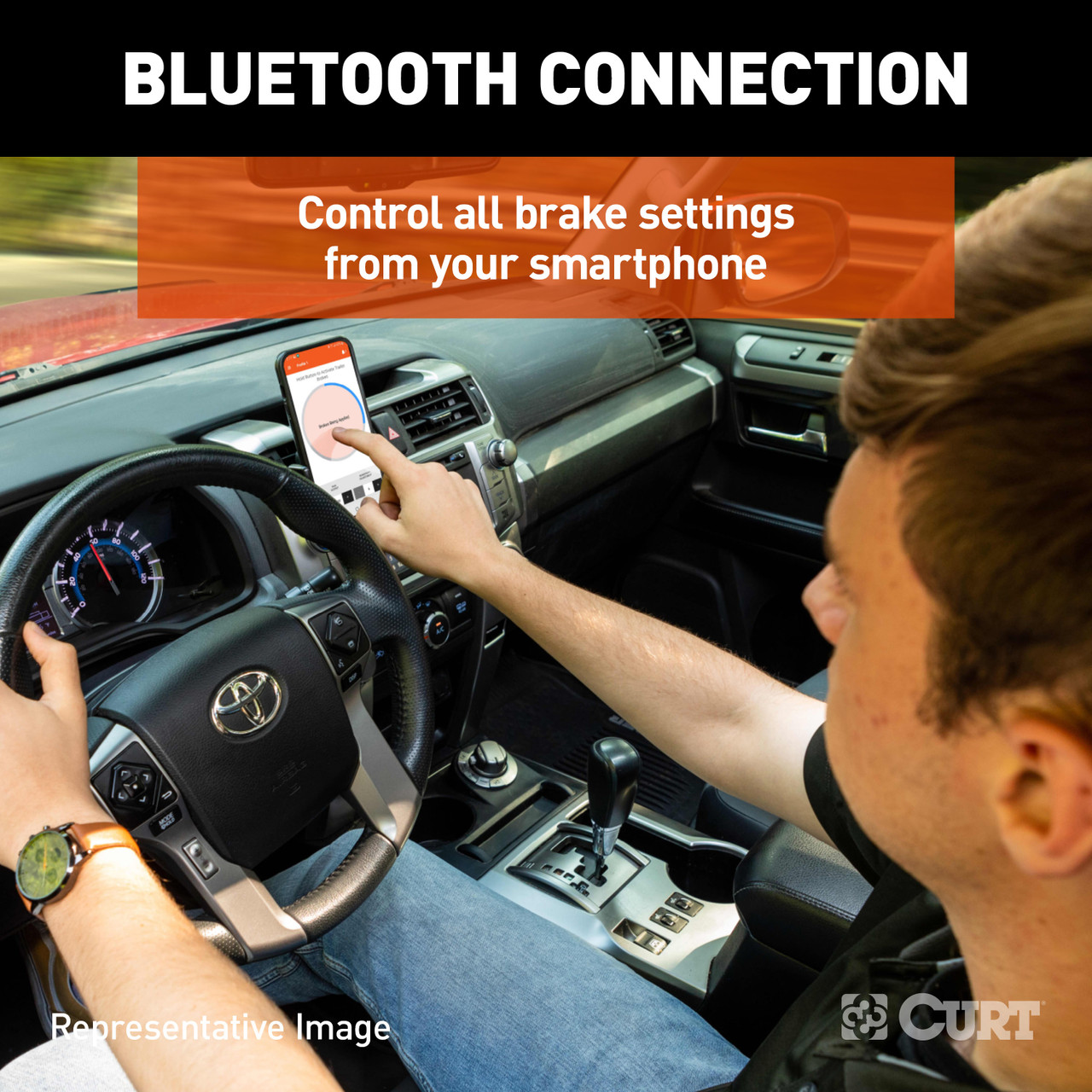 1997-2002 Ford E-150 Econoline CURT  Echo In-Line Bluetooth Trailer Brake Controller thumbnail 2