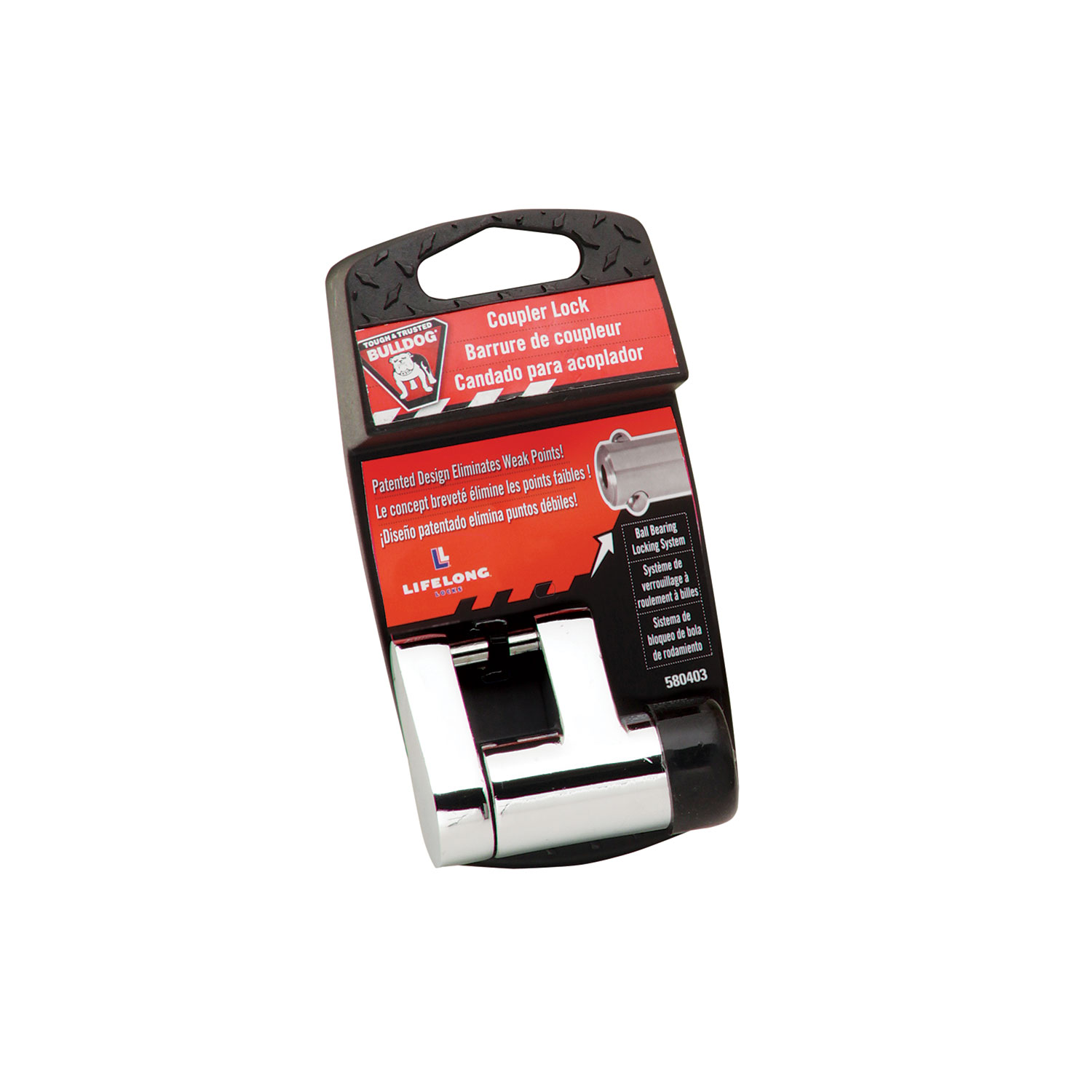 Draw-tite Trailer Coupler Lock, Chrome thumbnail 1