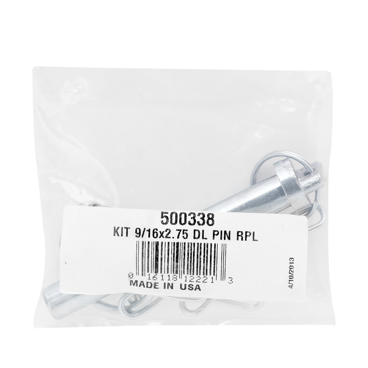 Bulldog Trailer Jack Replacement Part, Drop Leg Pull Pin Assembly, 9/16 in. x 2.75 in. thumbnail 1