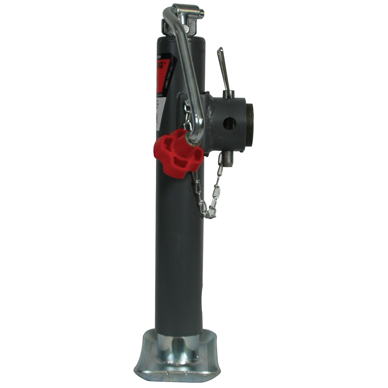 Bulldog Round Trailer Jack, Side Mount, 5,000 lbs. Lift Capacity, Top Wind, Weld-On, 10 in. Travel BD178101 thumbnail 3
