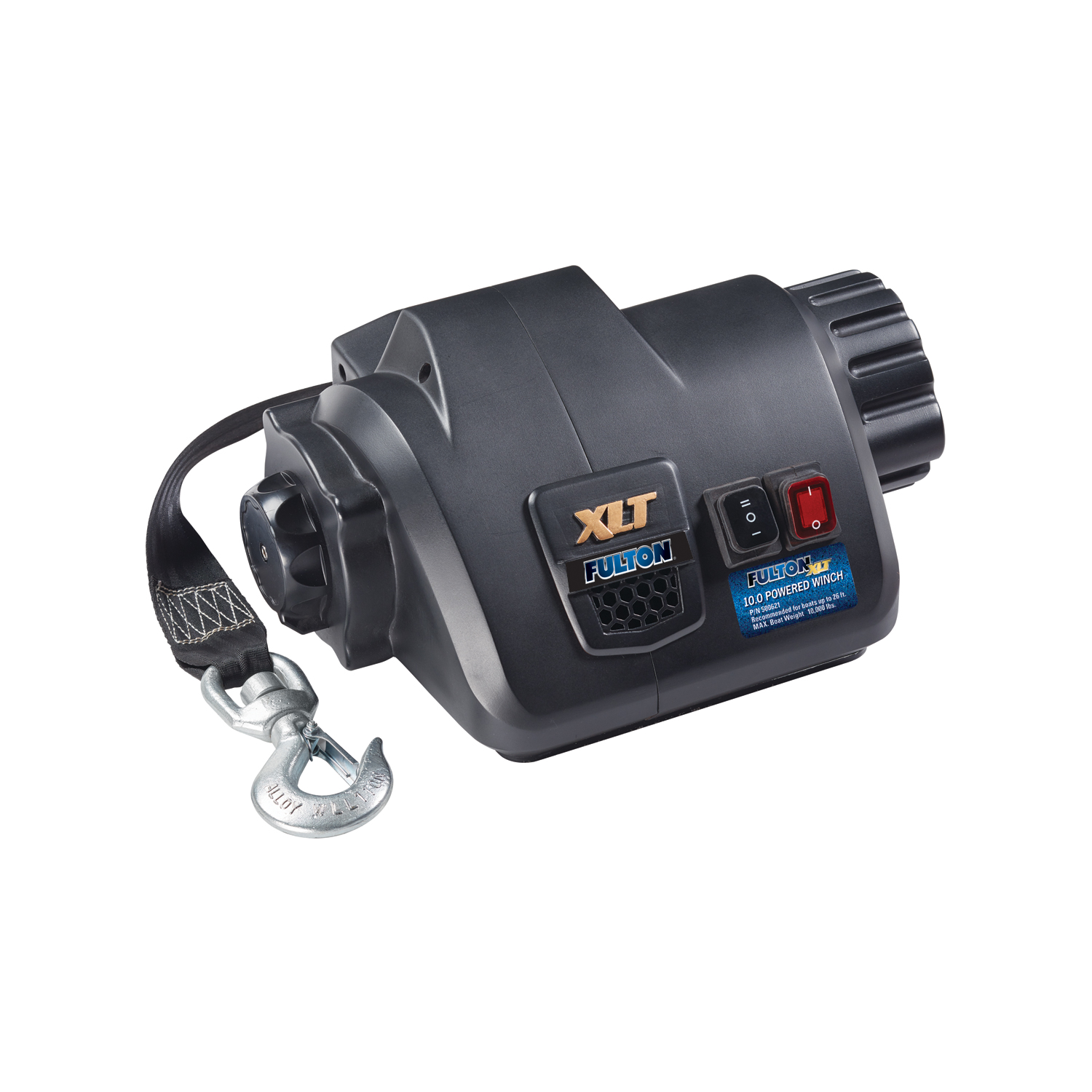 Fulton XLT  Marine Trailer Winch, Powered, 10,000 lbs. Capacity, 15 ft. Strap thumbnail 0