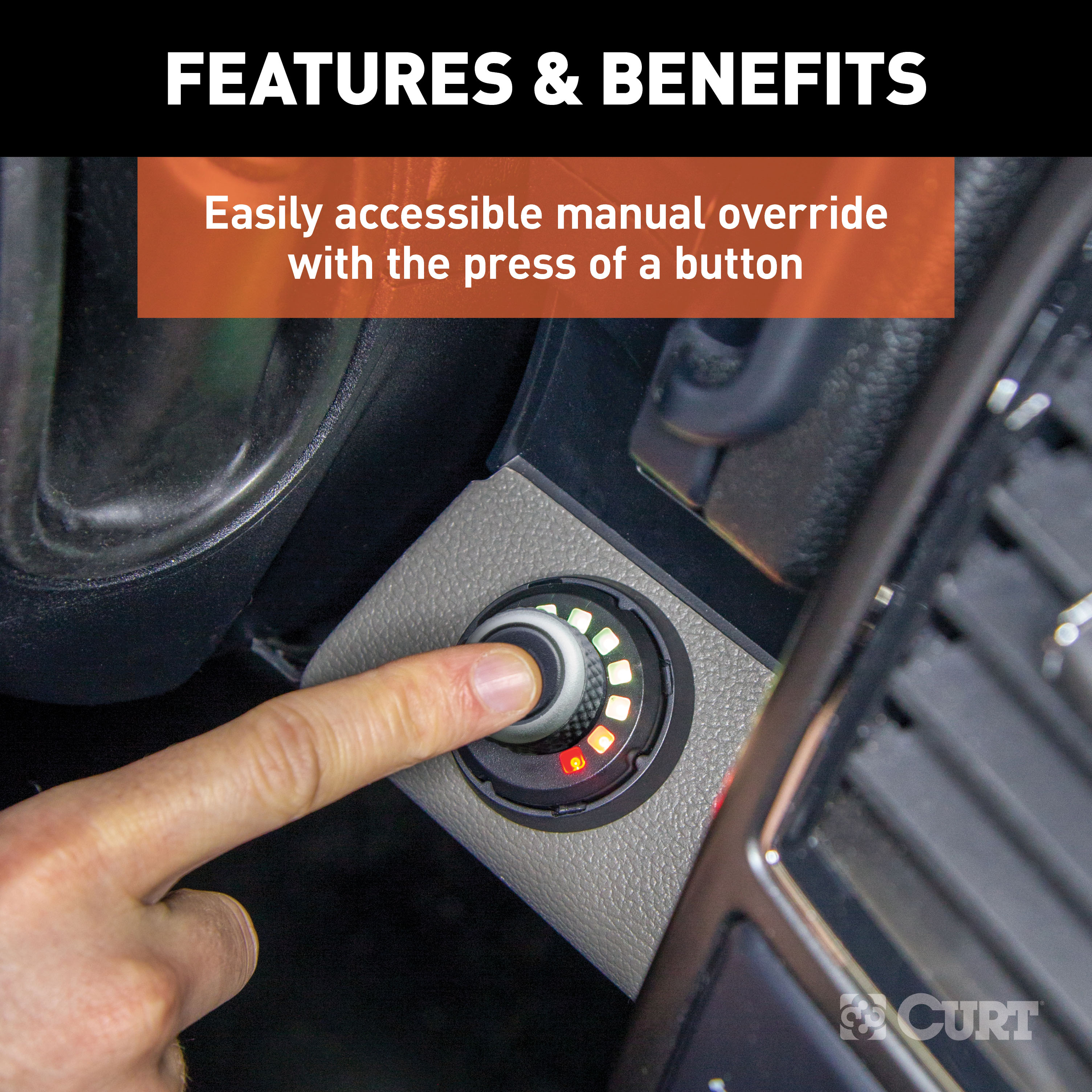 2006-2025 Honda Ridgeline CURT Spectrum Integrated Proportional Trailer Brake Controller thumbnail 8
