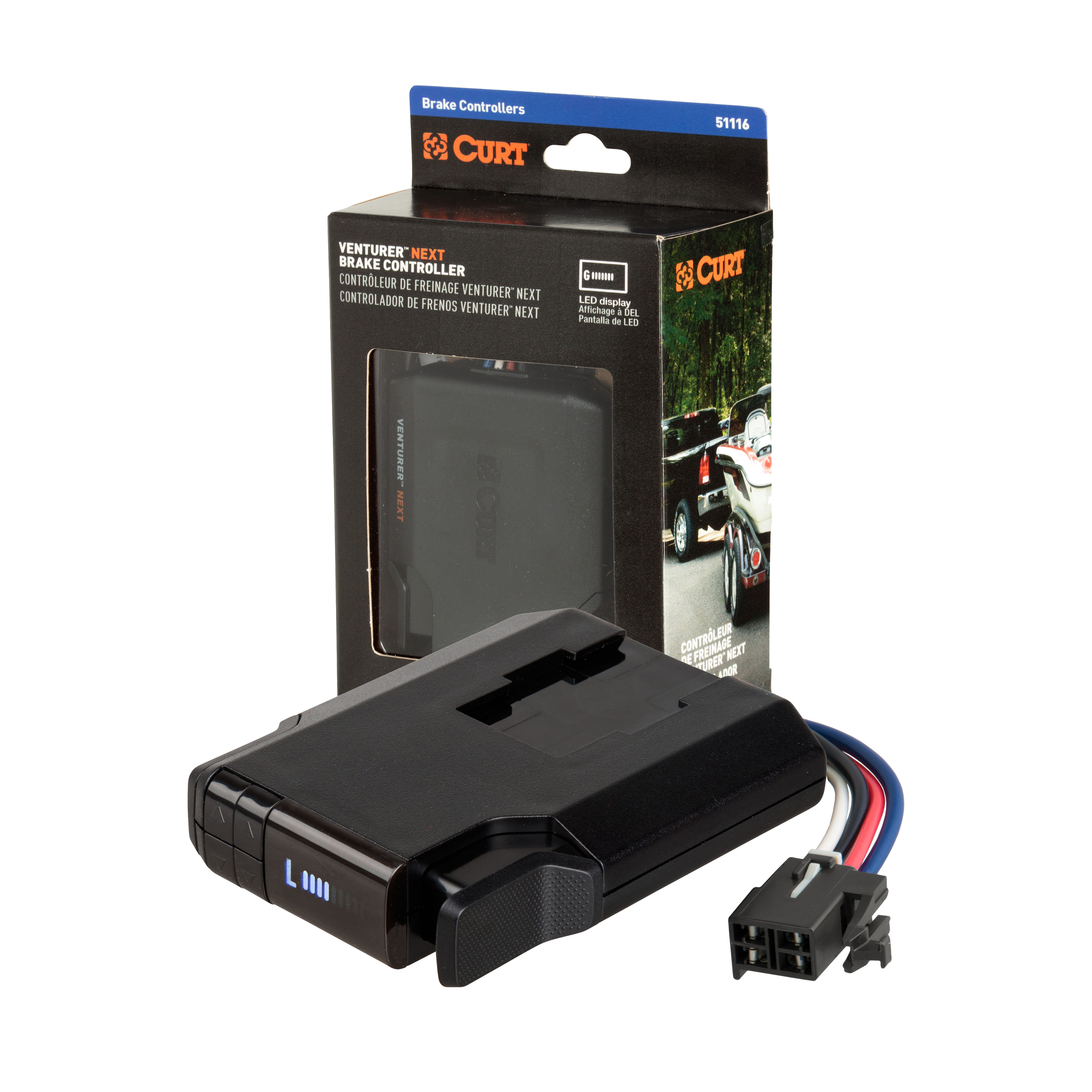 2003-2004 GMC Sierra 2500 CURT Venturer NEXT Time-Delay Trailer Brake Controller 1-3 axles thumbnail 0