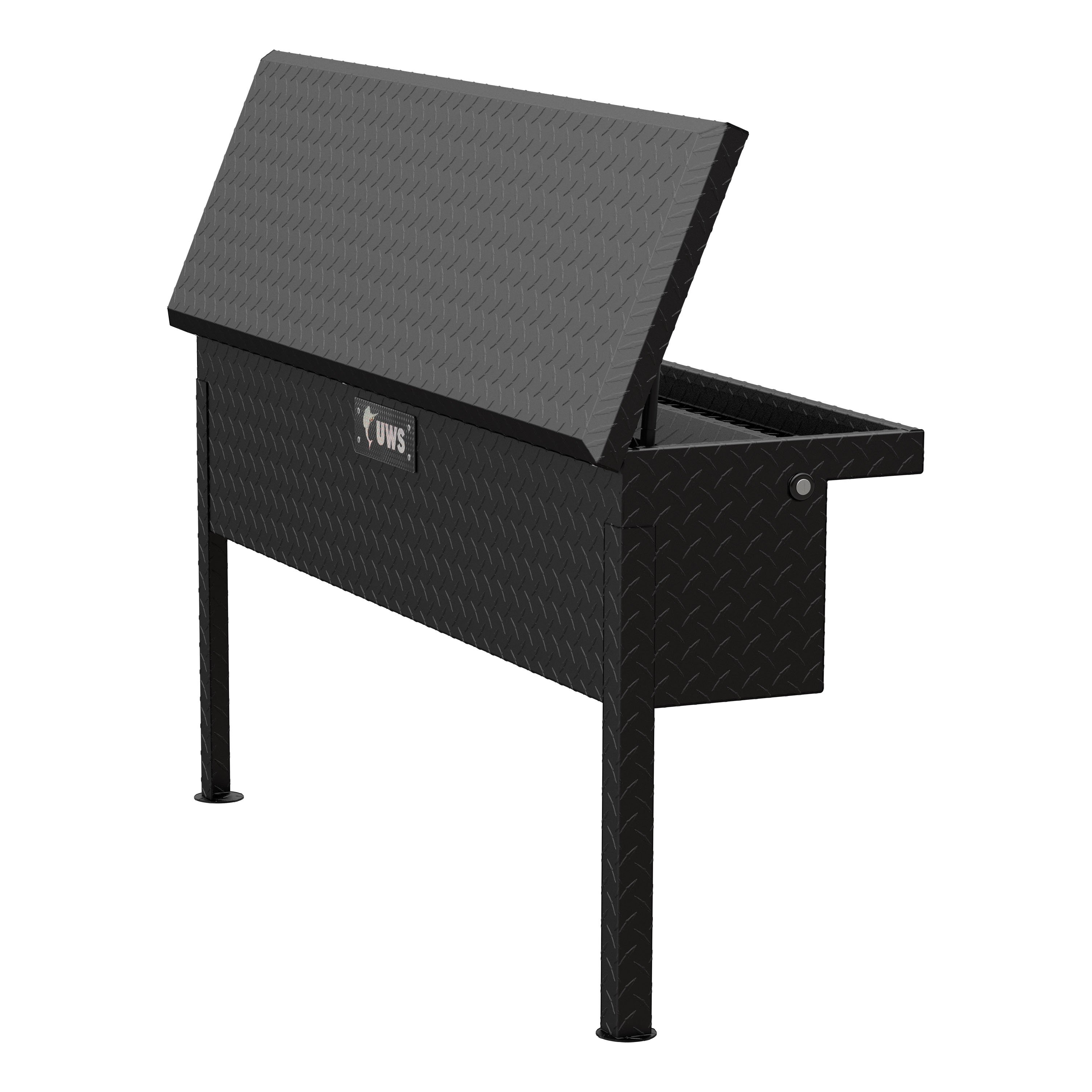 UWS Matte Black Aluminum 48" Truck Side Tool Box, Low Profile TBSM-48-LP-MB thumbnail 3
