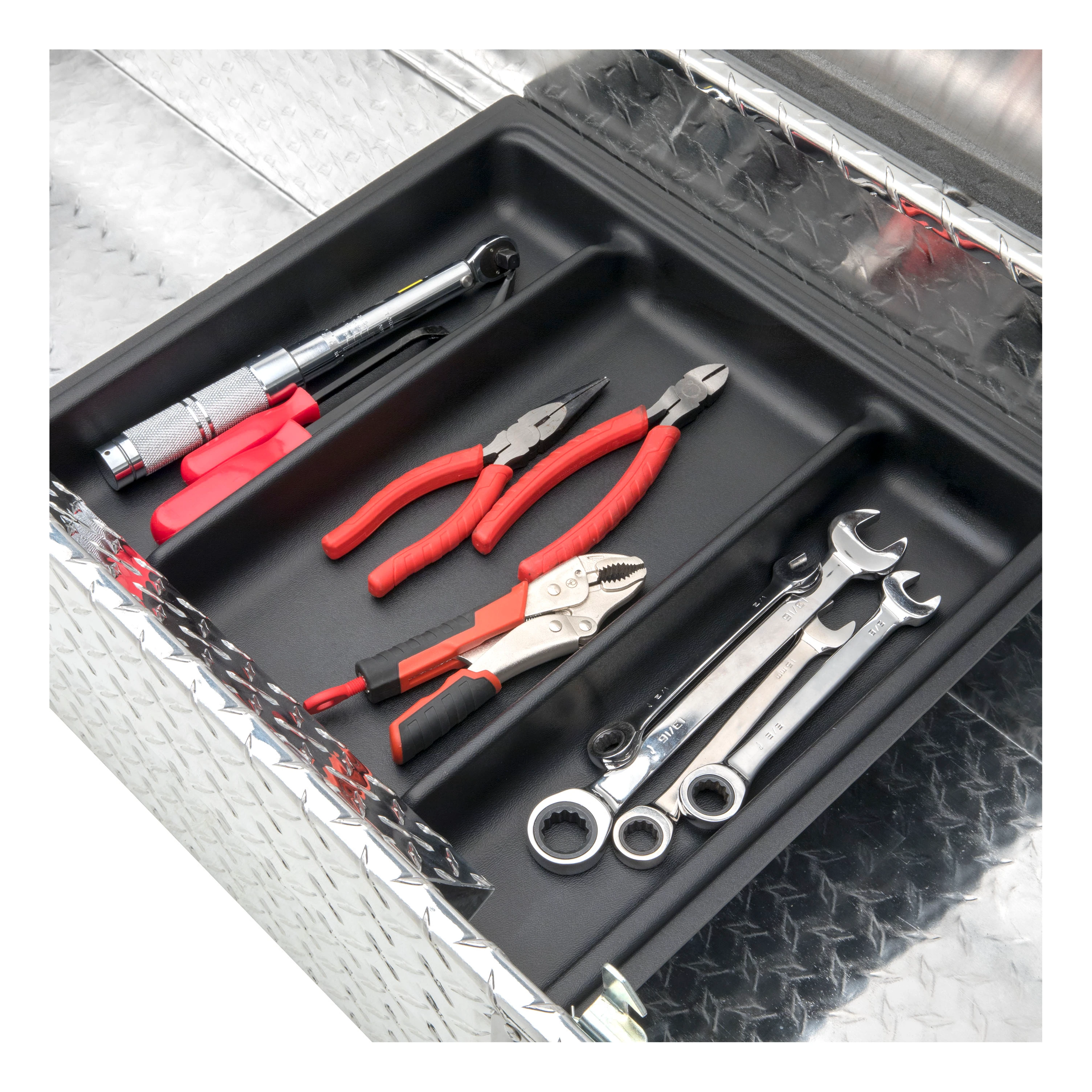 UWS Bright Aluminum 69" Gull Wing Crossover Truck Tool Box TB-69 thumbnail 9