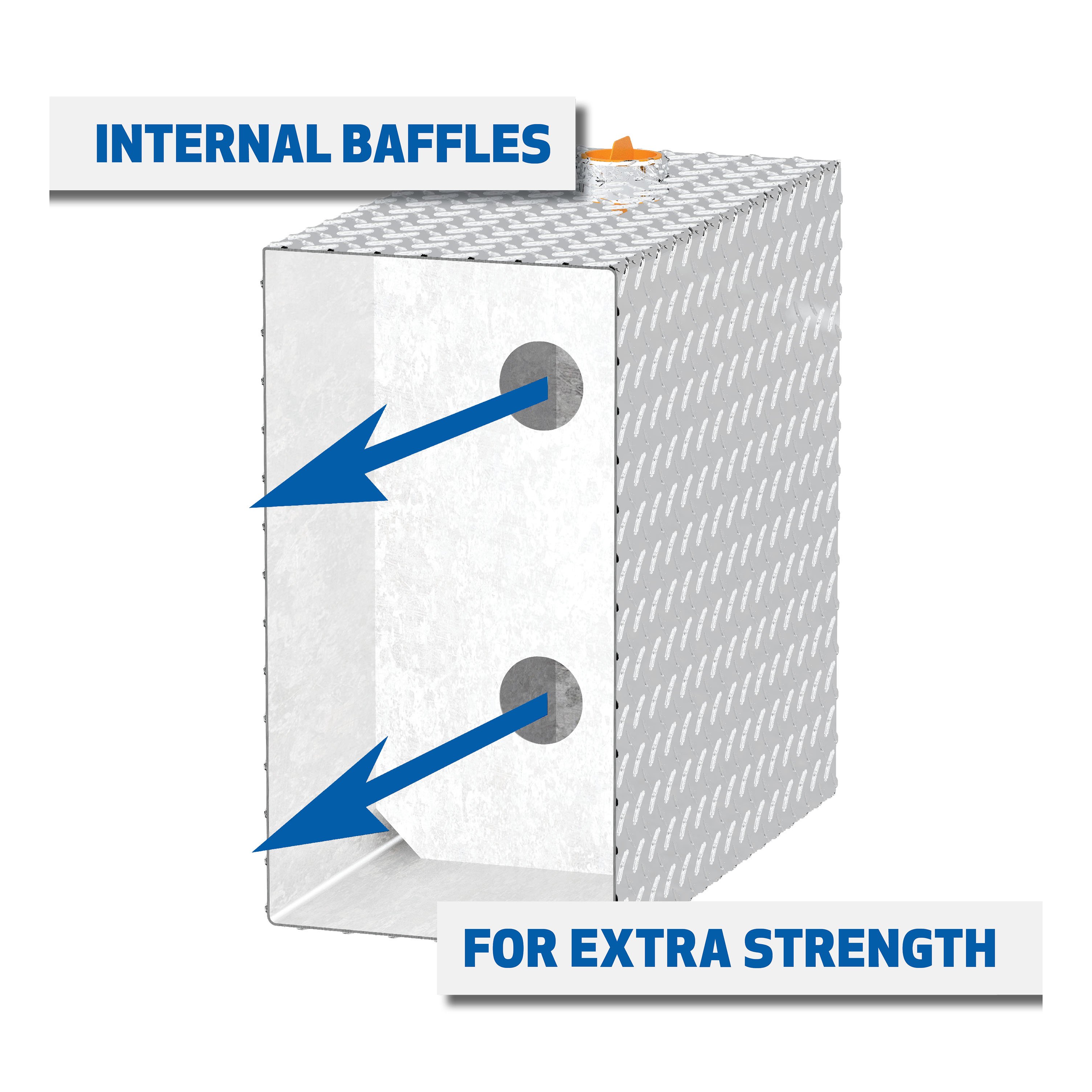UWS 45-Gallon Rectangle Bright Aluminum Transfer Tank TT-45-R-T-P thumbnail 3