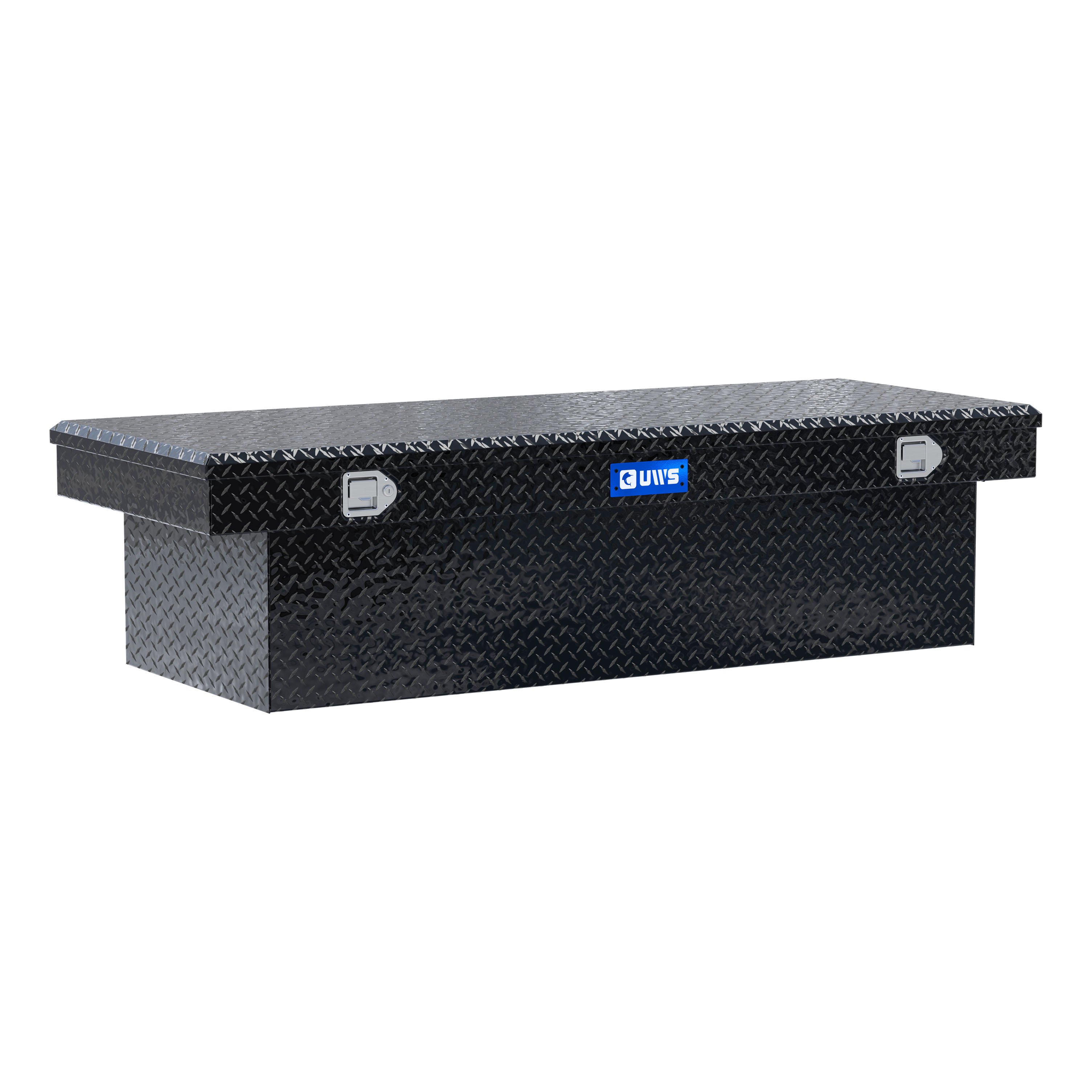 UWS Gloss Black Aluminum 72" Deep Extra-Wide Crossover Truck Tool Box TBSD-72-LBTA-B thumbnail 0