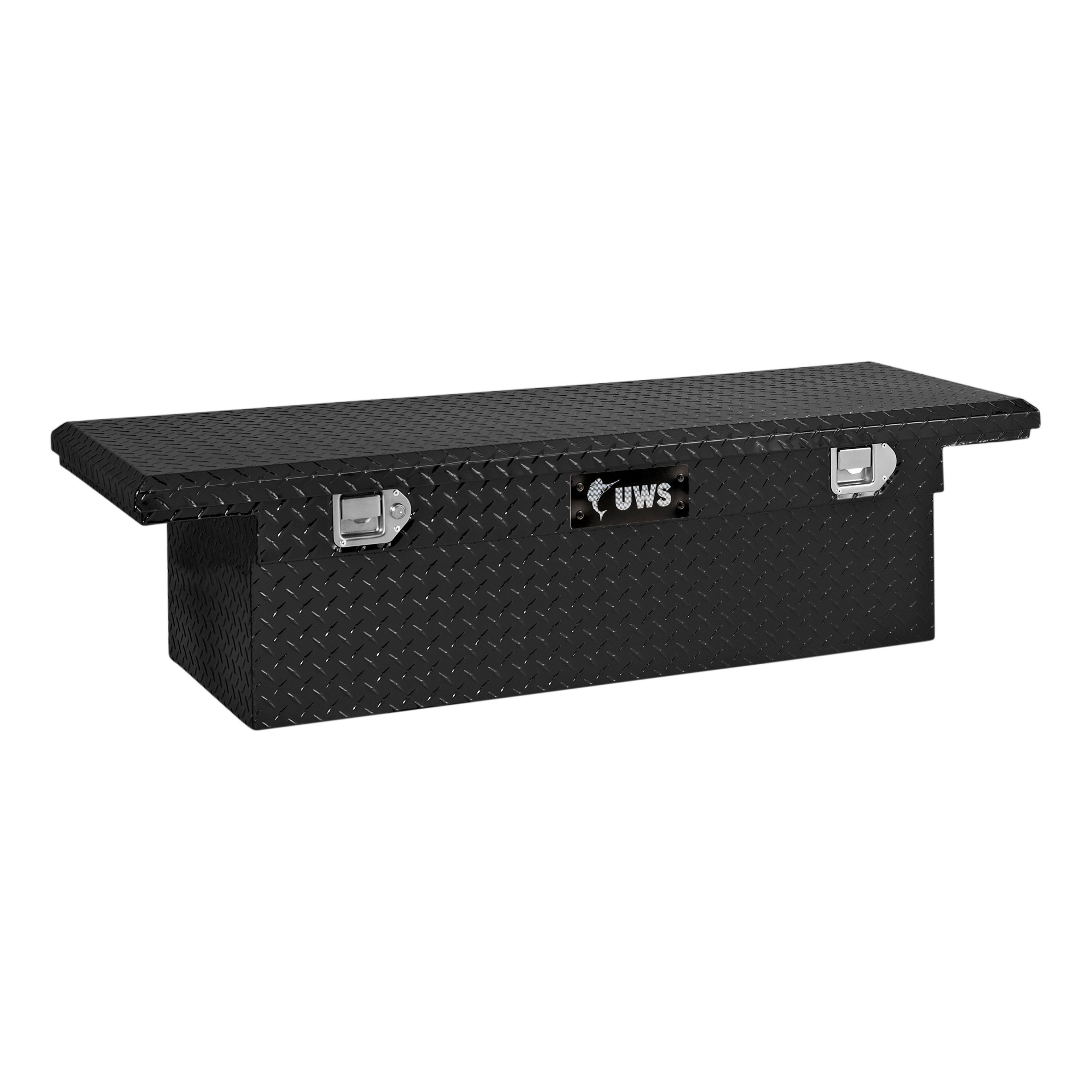 UWS Gloss Black Aluminum 54" Truck Tool Box with Low Profile TBS-54-LP-BLK thumbnail 0