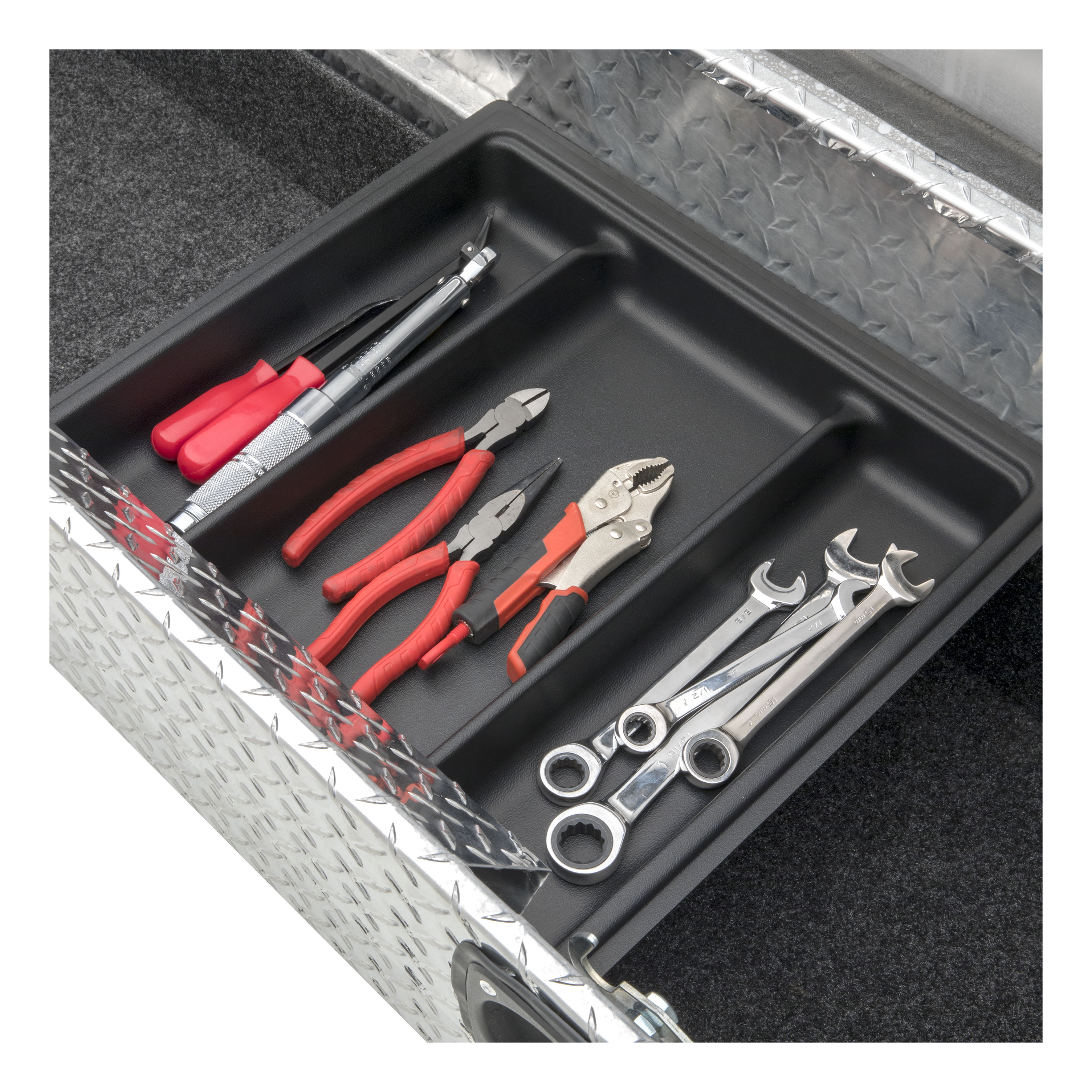 UWS Bright Aluminum 69" Deep Angled Secure Lock Truck Tool Box with Low Profile SLD-69-A-LP thumbnail 7