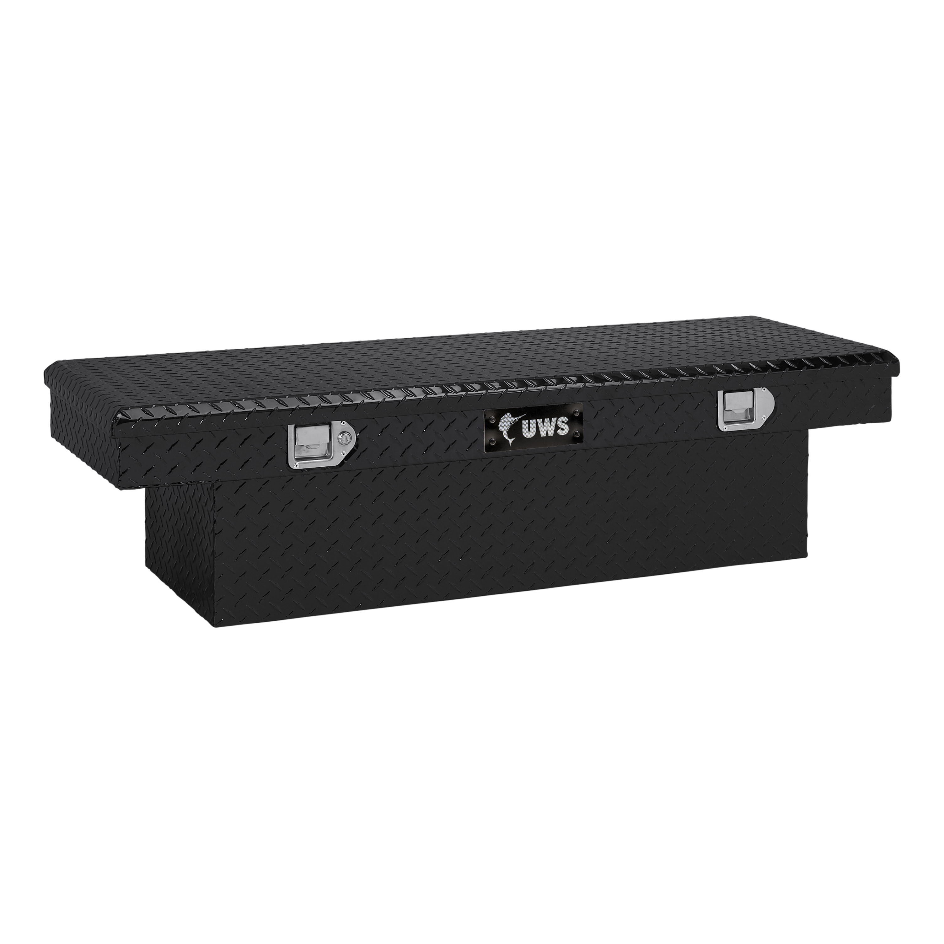 UWS Gloss Black Aluminum 54" Crossover Truck Tool Box TBS-54-BLK thumbnail 0