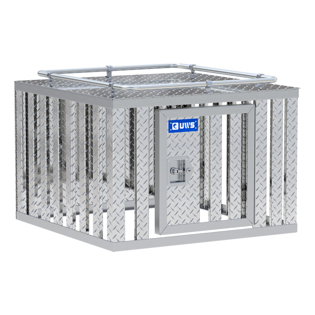 UWS Bright Aluminum 36" x 36" Single-Door Dog Box DB-3636 thumbnail 0