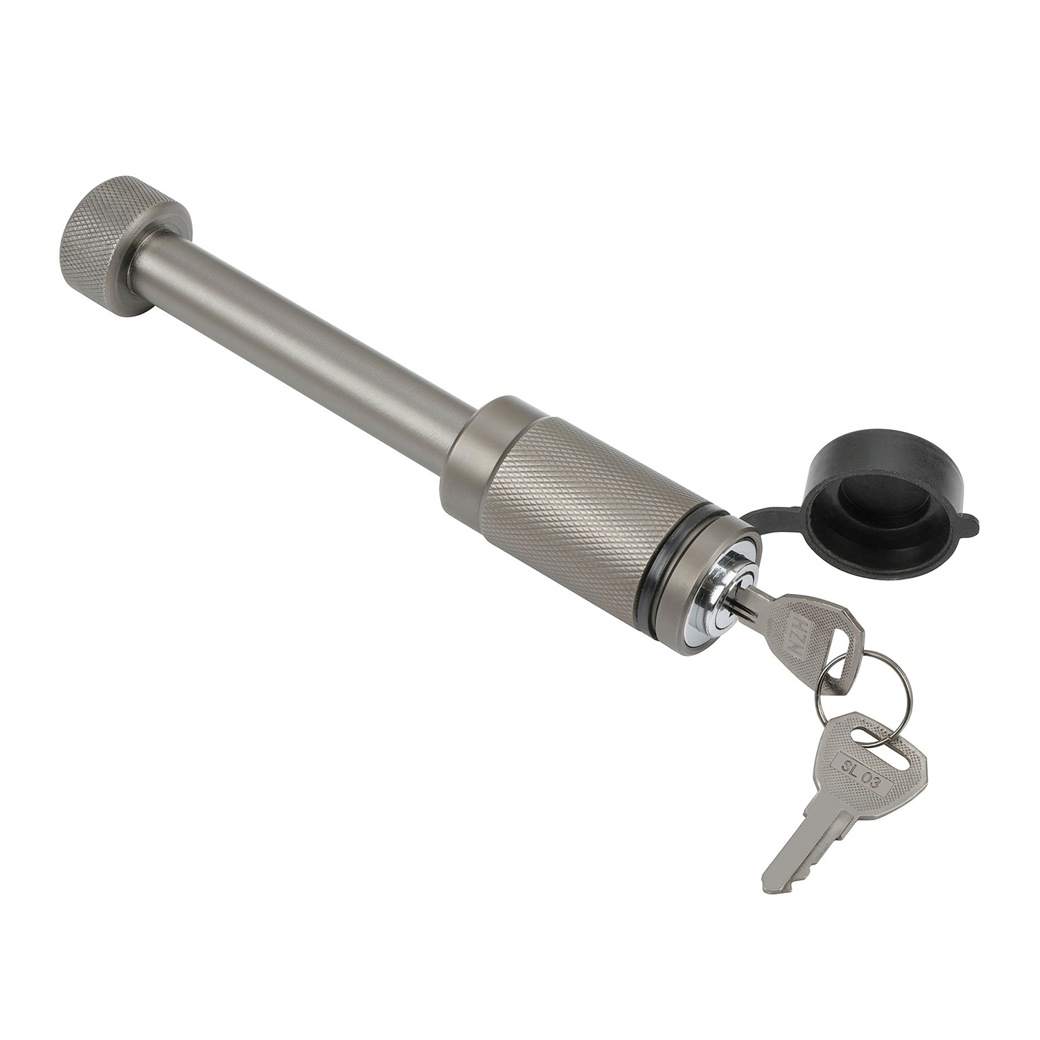 Reese Tactical  Trailer Hitch Lock, Fits 2 in. & 2-1/2 in. Receivers, 5/8 in. Pin Diameter, Dogbone Style, Pewter thumbnail 0