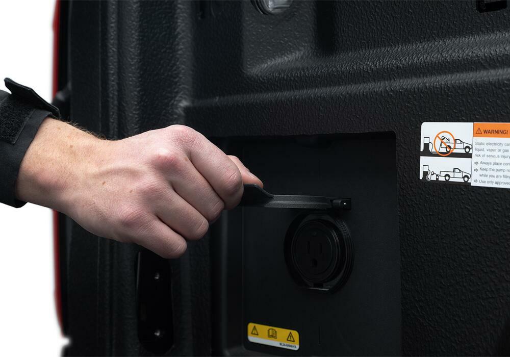 21-25 F-150 5'7" (Includes Lightning) Bed - Rugged Liner Under Rail Bedliner  w/ Pro Power Onboard F55U21 thumbnail 2