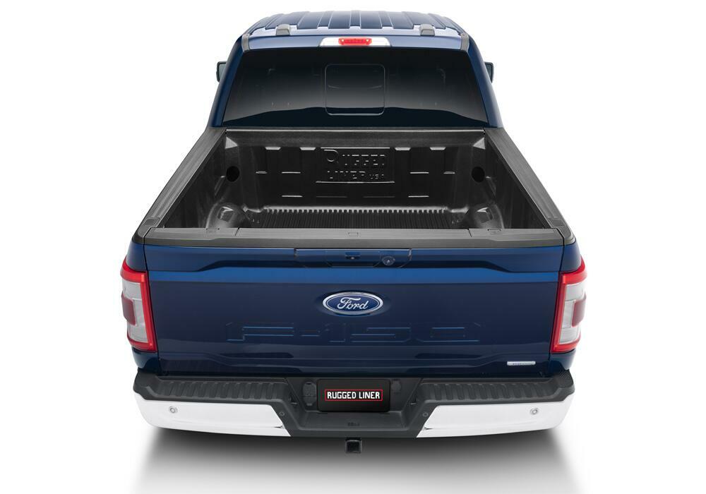 21-25 F-150 5'7" (Includes Lightning) Bed - Rugged Liner Under Rail Bedliner  w/ Pro Power Onboard F55U21 thumbnail 7