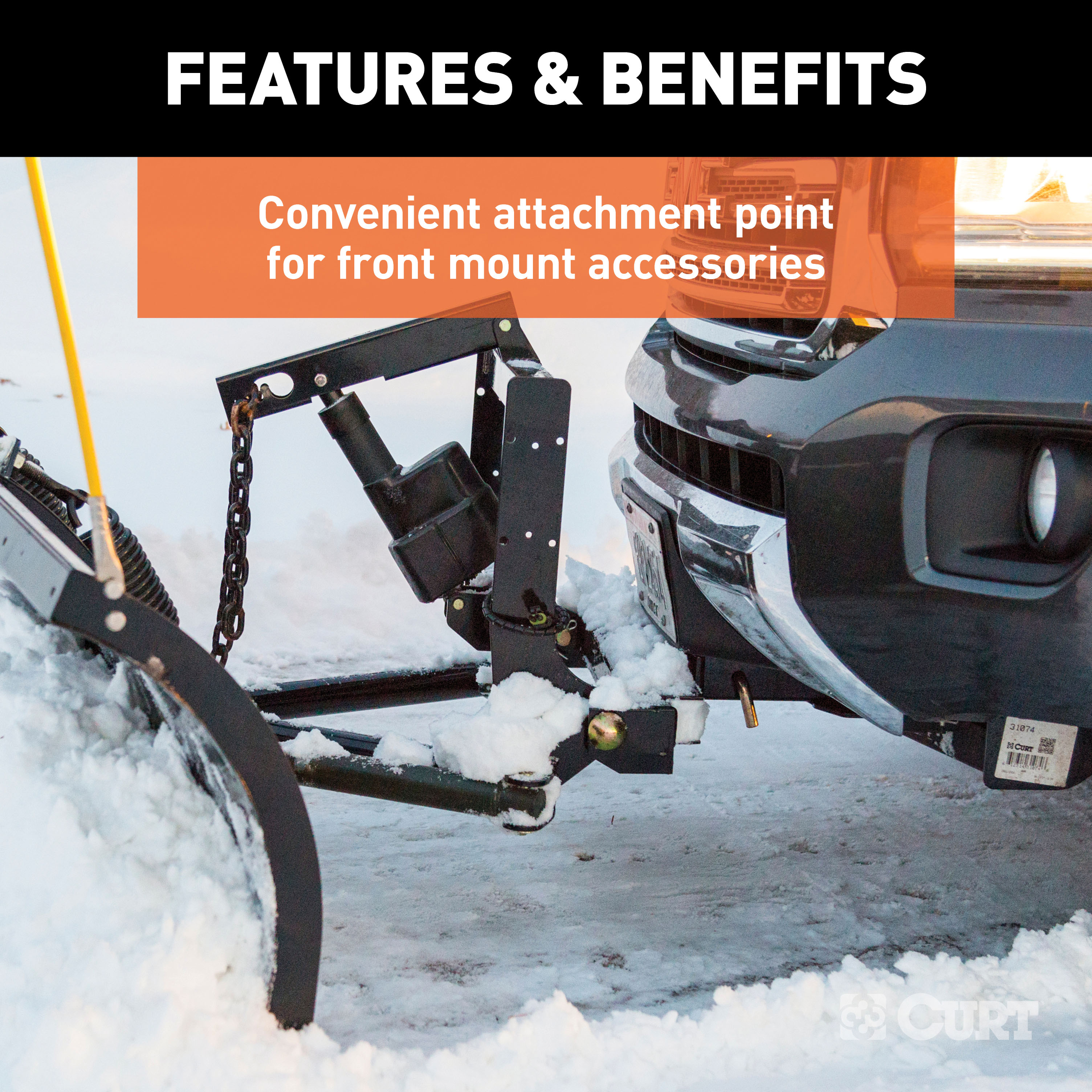 CURT 2" Front Receiver Hitch, Select Jeep Cherokee, Comanche, Wagoneer Trailer Hitch thumbnail 6