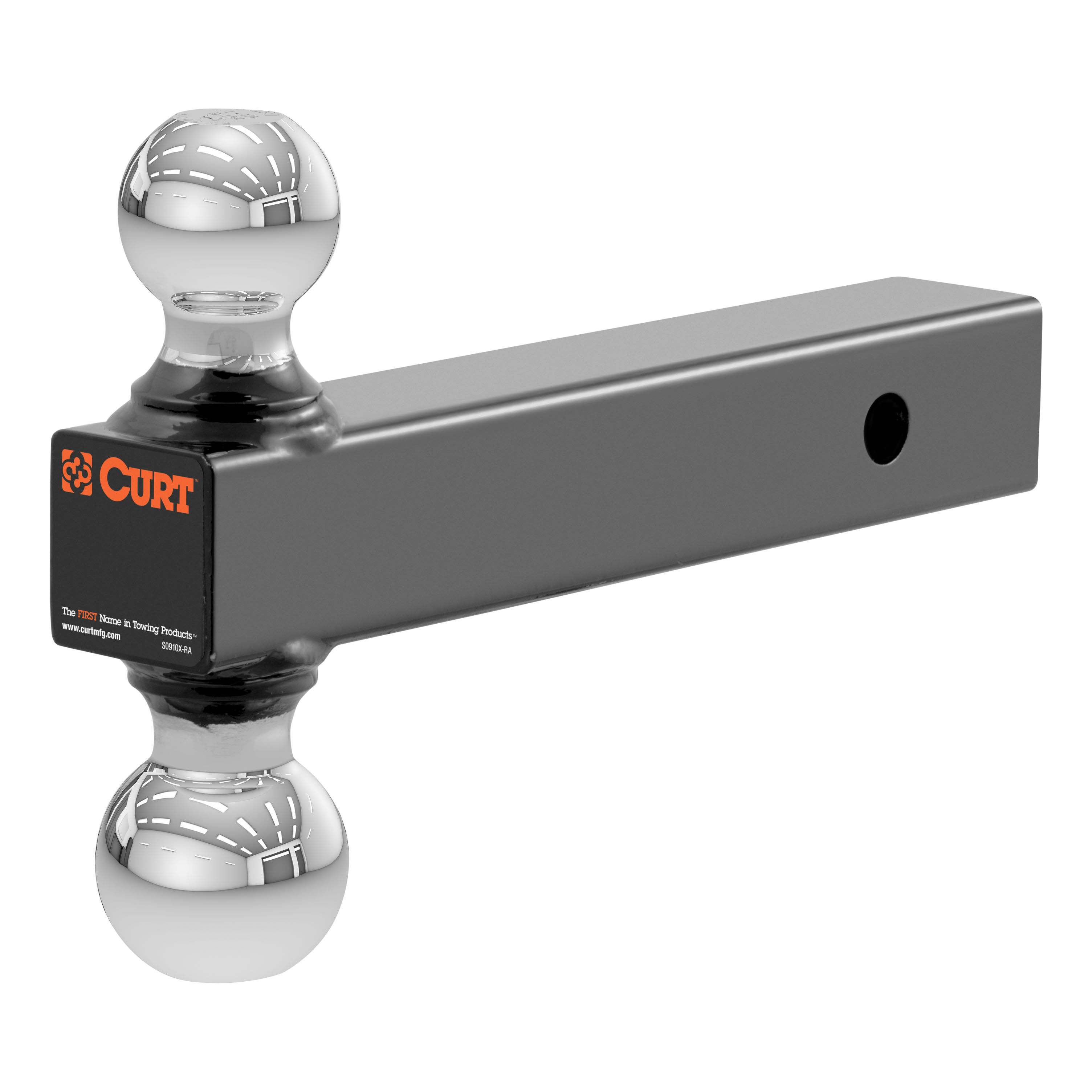 CURT Multi-Ball Mount (2" Solid Shank, 2" & 2-5/16" Chrome Balls) Trailer Hitch Ball Mount thumbnail 0
