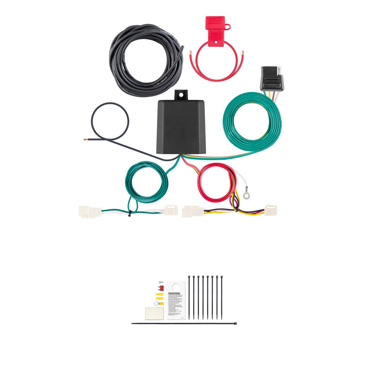 CURT Custom Wiring Harness, 4-Way Flat Output, Select Toyota Camry Trailer Connector Kit thumbnail 0