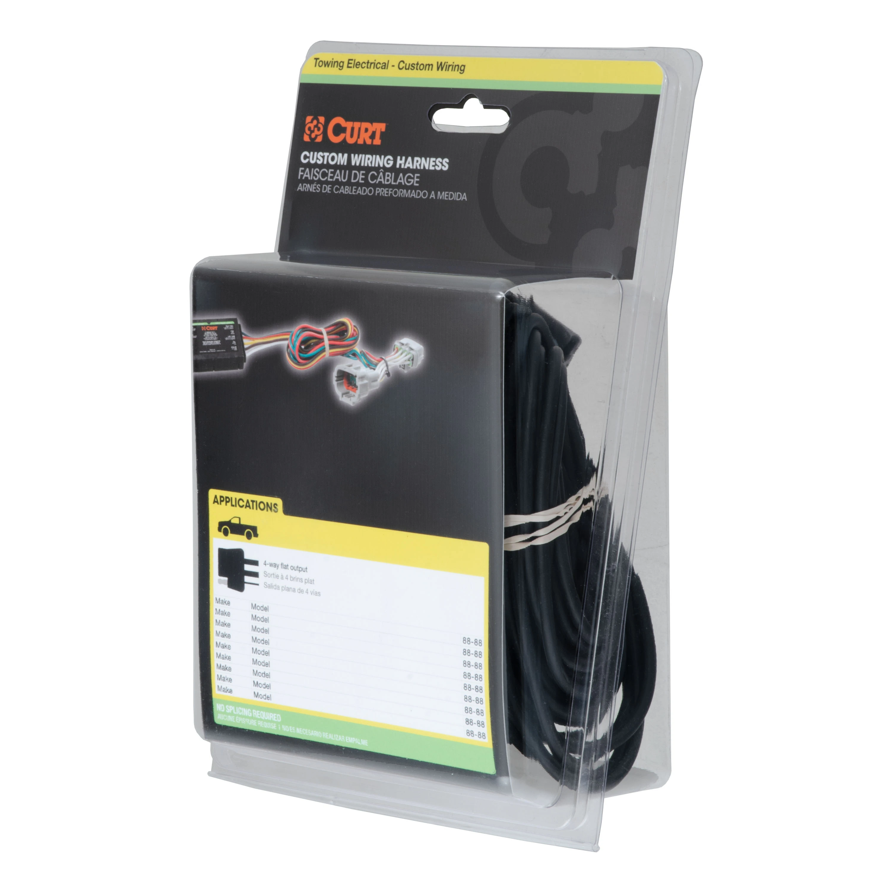 CURT Custom 4-Flat, Select Mitsubishi Outlander, OEM Tow Package Required Trailer Connector Kit thumbnail 5