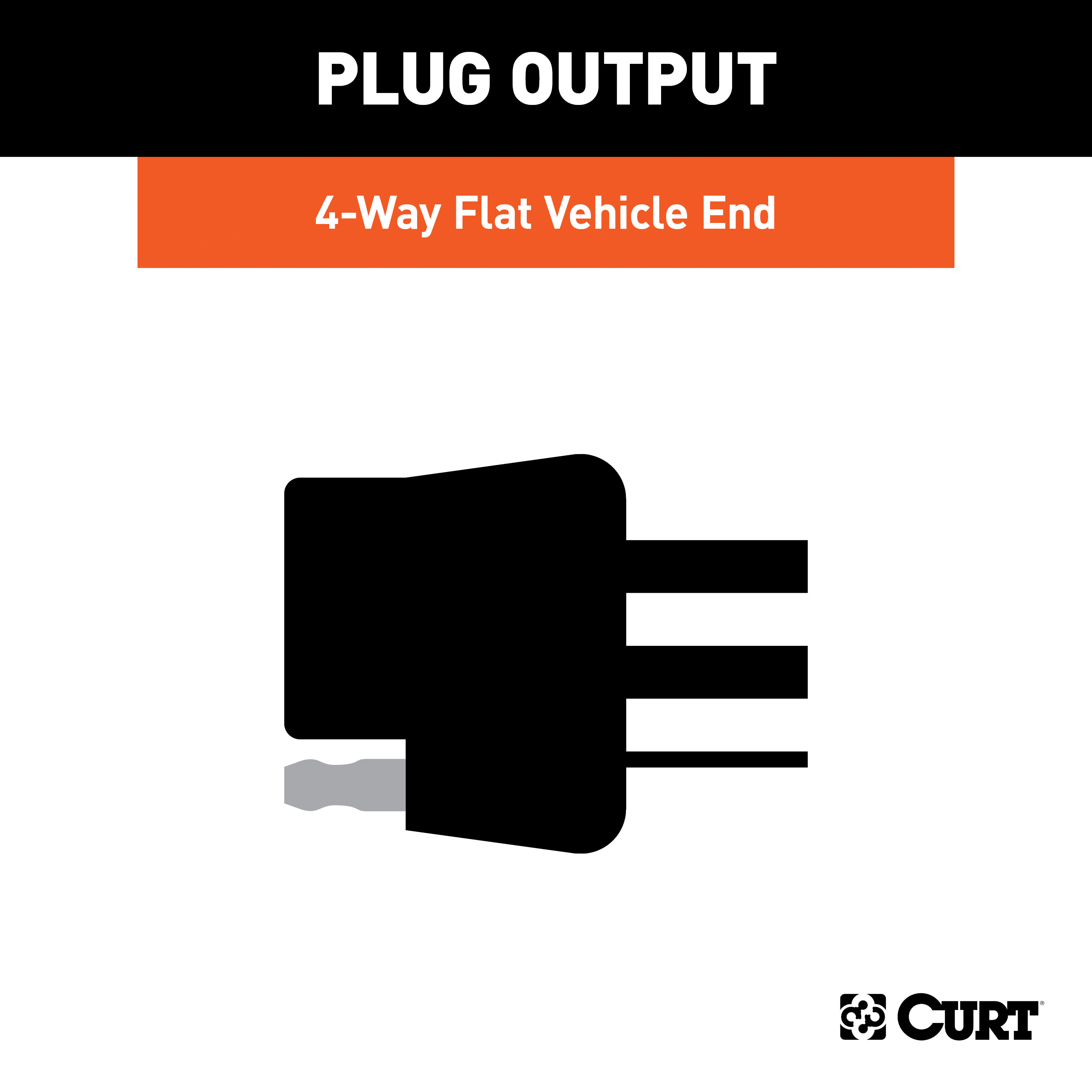CURT Custom Wiring Harness, 4-Way Flat Output, Select Jeep Compass Trailer Connector Kit thumbnail 3