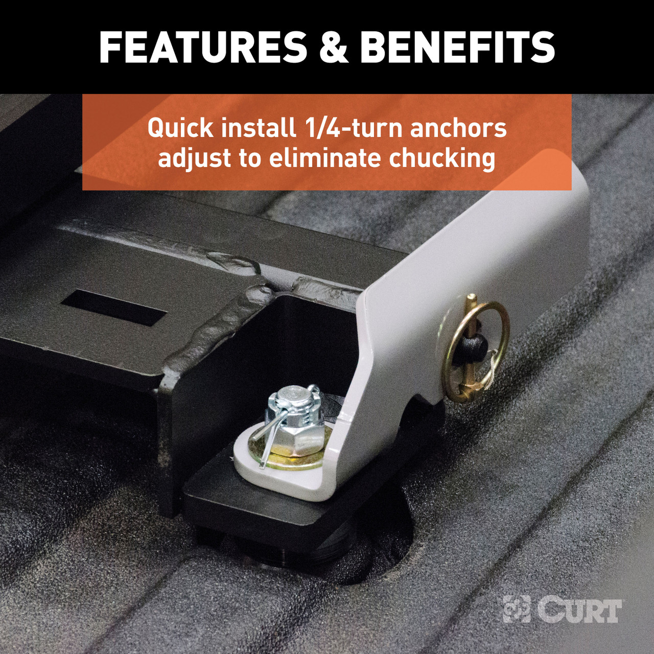 CURT 16K, 16K, A16 Sliding 5th Wheel Hitch, 16K, Select Silverado, Sierra, 6.5' Bed Puck System thumbnail 3