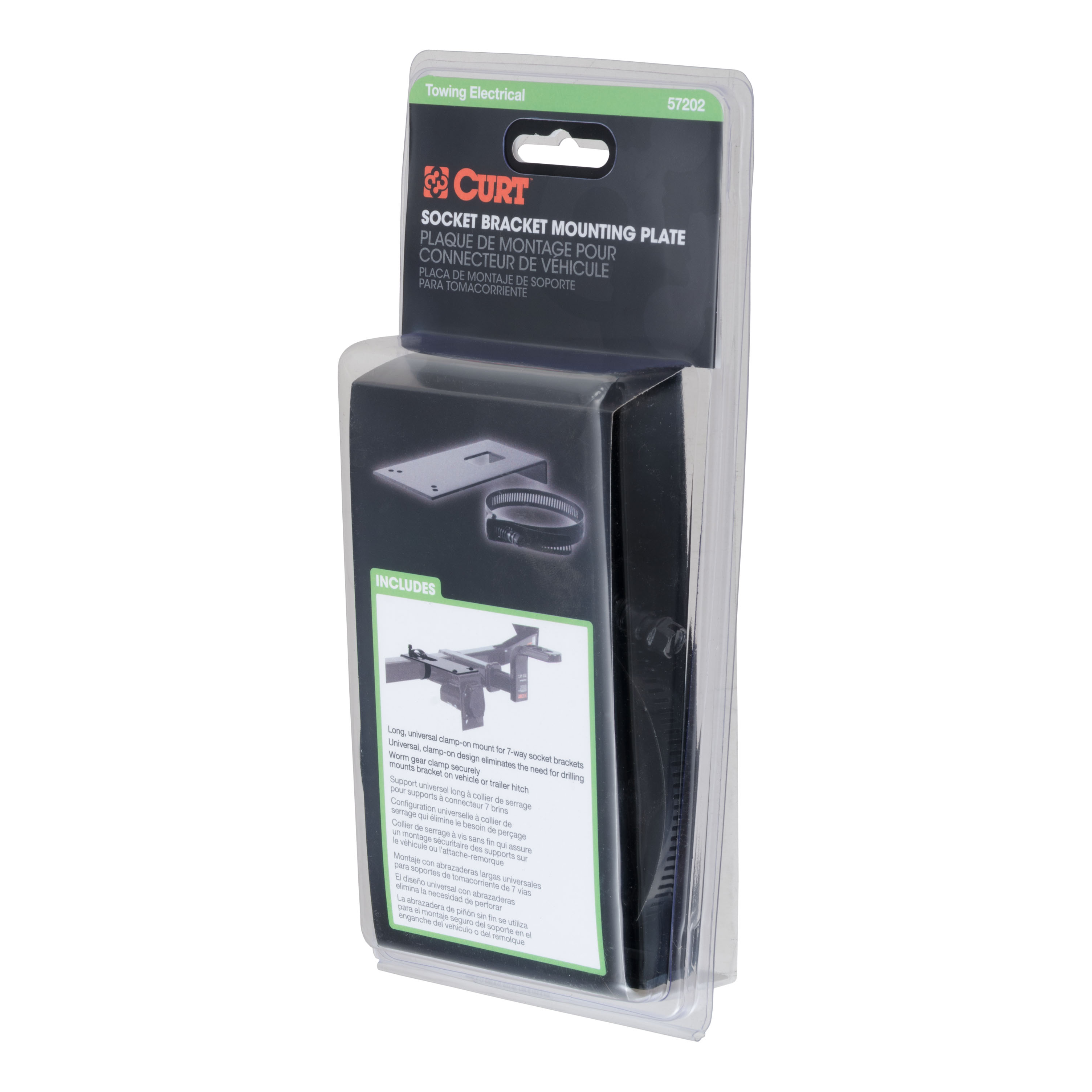 CURT Connector Bracket Mount for 7-Way Bracket (Packaged) Trailer Wire Connector Mounting Bracket thumbnail 4