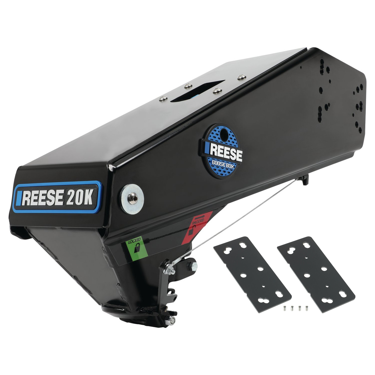 Reese 20K Goose Box Gen 3 5th Wheel Pin Box, Air Ride Fits Lippert (1716, 1116, 0115, 1621, 1621HD, 0719, Rhino), Fabex PB 600 Series thumbnail 0