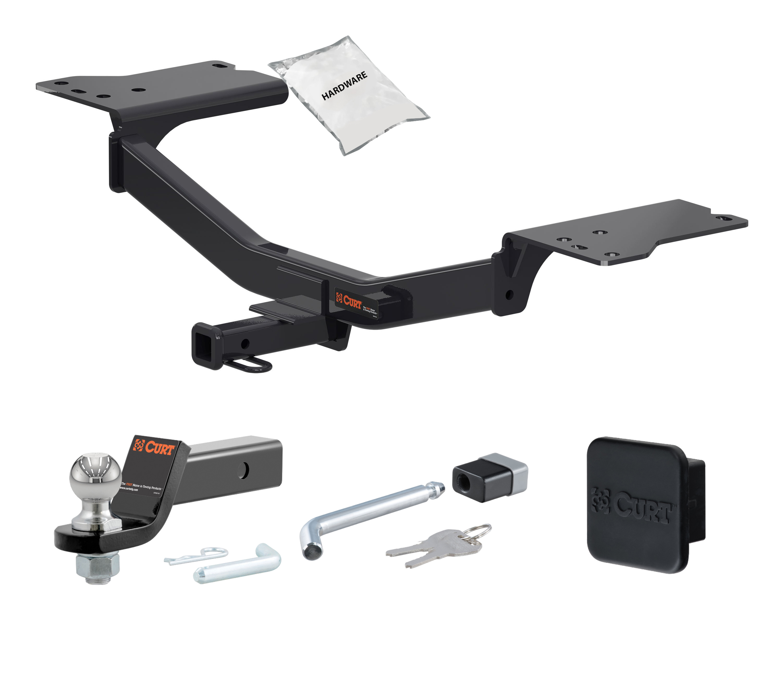 17 - 19 Chevrolet Cruze Hatchback, excluding diesel 1.25in. CURT Trailer Hitch + Ball Mount + Cover + Lock Kit by CURT HWA330 thumbnail 0