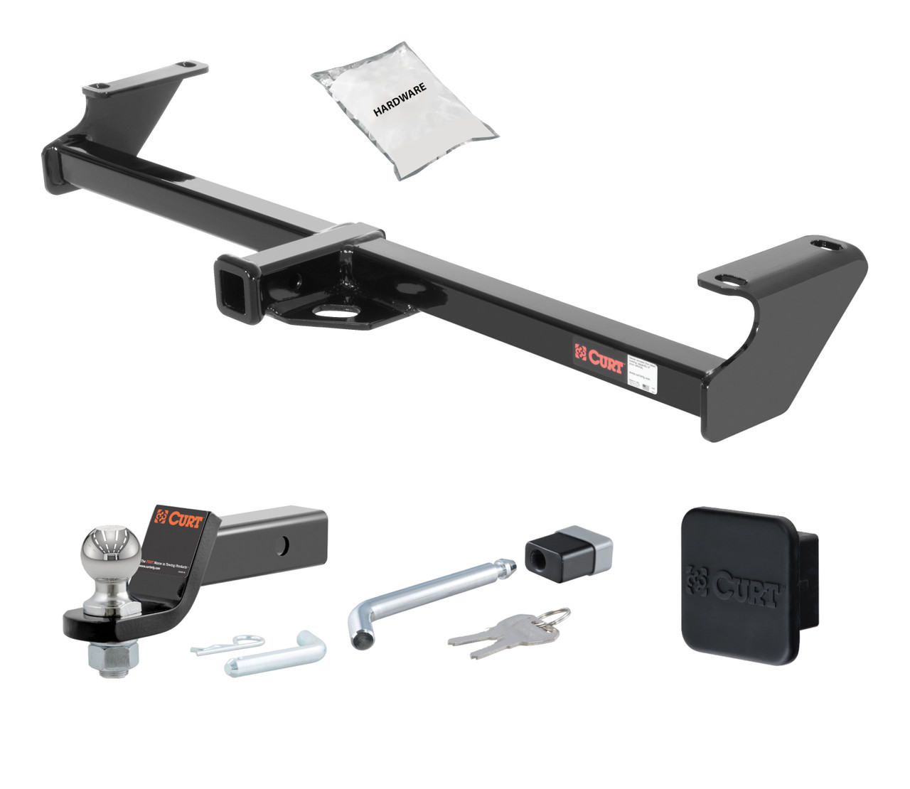 89 - 98 Suzuki Sidekick Excluding Sport 1.25in. CURT Trailer Hitch + Ball Mount + Cover + Lock Kit by CURT HWA2335 thumbnail 0