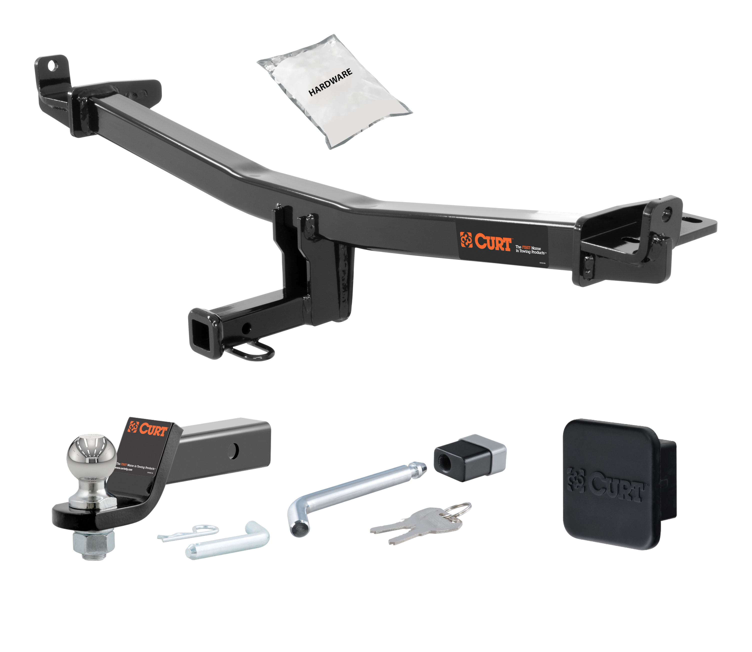 15 - 18 Audi Q3 Quattro -- 1.25in. CURT Trailer Hitch + Ball Mount + Cover + Lock Kit by CURT HWA62 thumbnail 0
