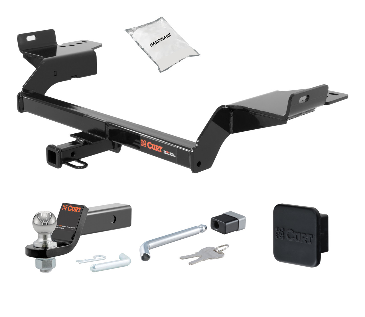 13 - 19 Ford Escape -- 1.25in. CURT Trailer Hitch + Ball Mount + Cover + Lock Kit by CURT HWA814 thumbnail 0