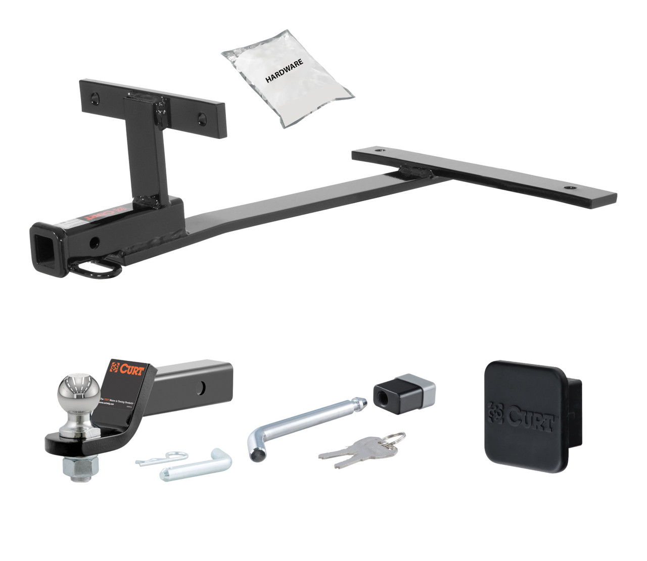 08 - 08 BMW 535xi Sedan 1.25in. CURT Trailer Hitch + Ball Mount + Cover + Lock Kit by CURT HWA151 thumbnail 0