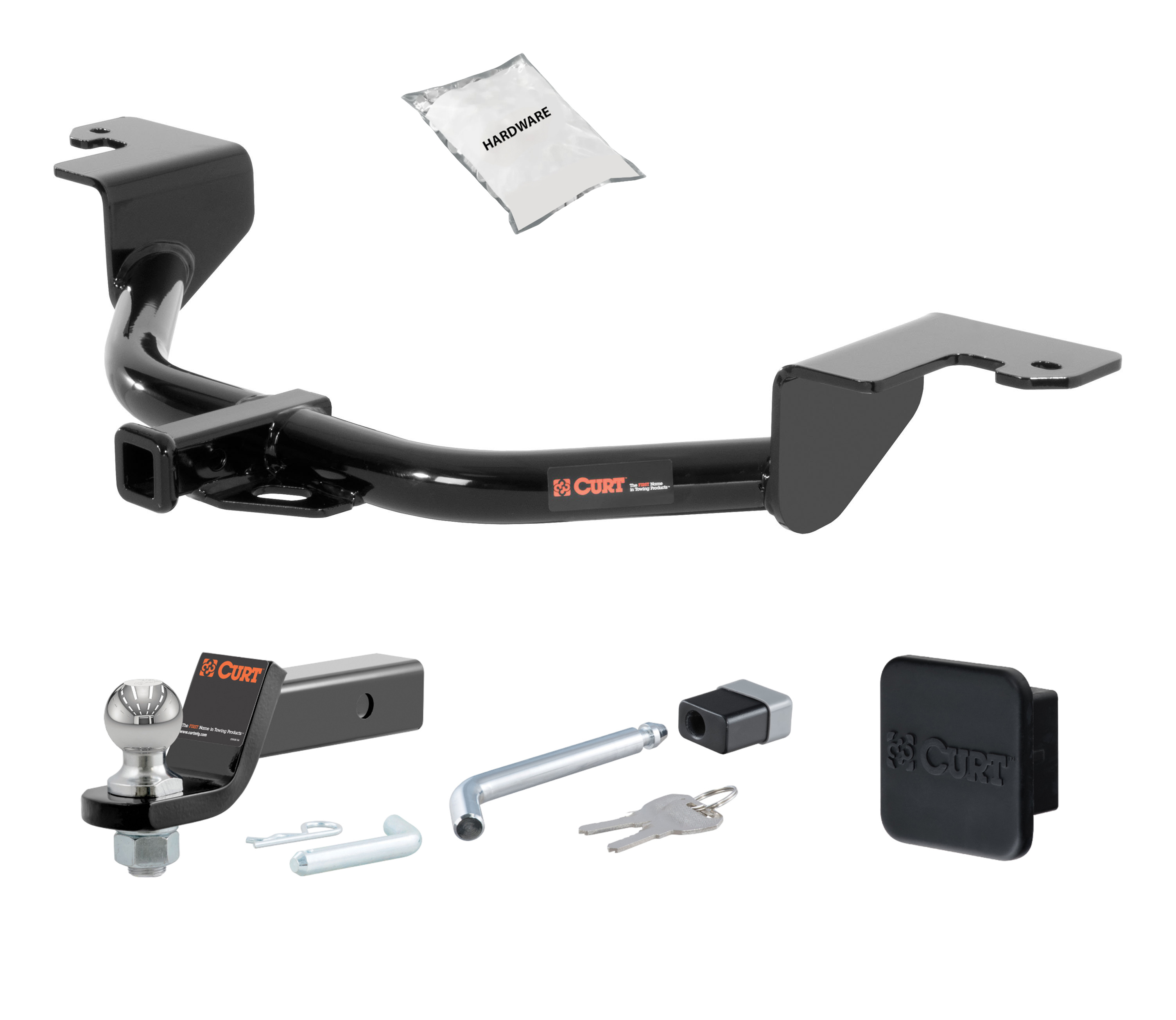 10 - 14 HONDA Insight -- 1.25in. CURT Trailer Hitch + Ball Mount + Cover + Lock Kit by CURT HWA1369 thumbnail 0