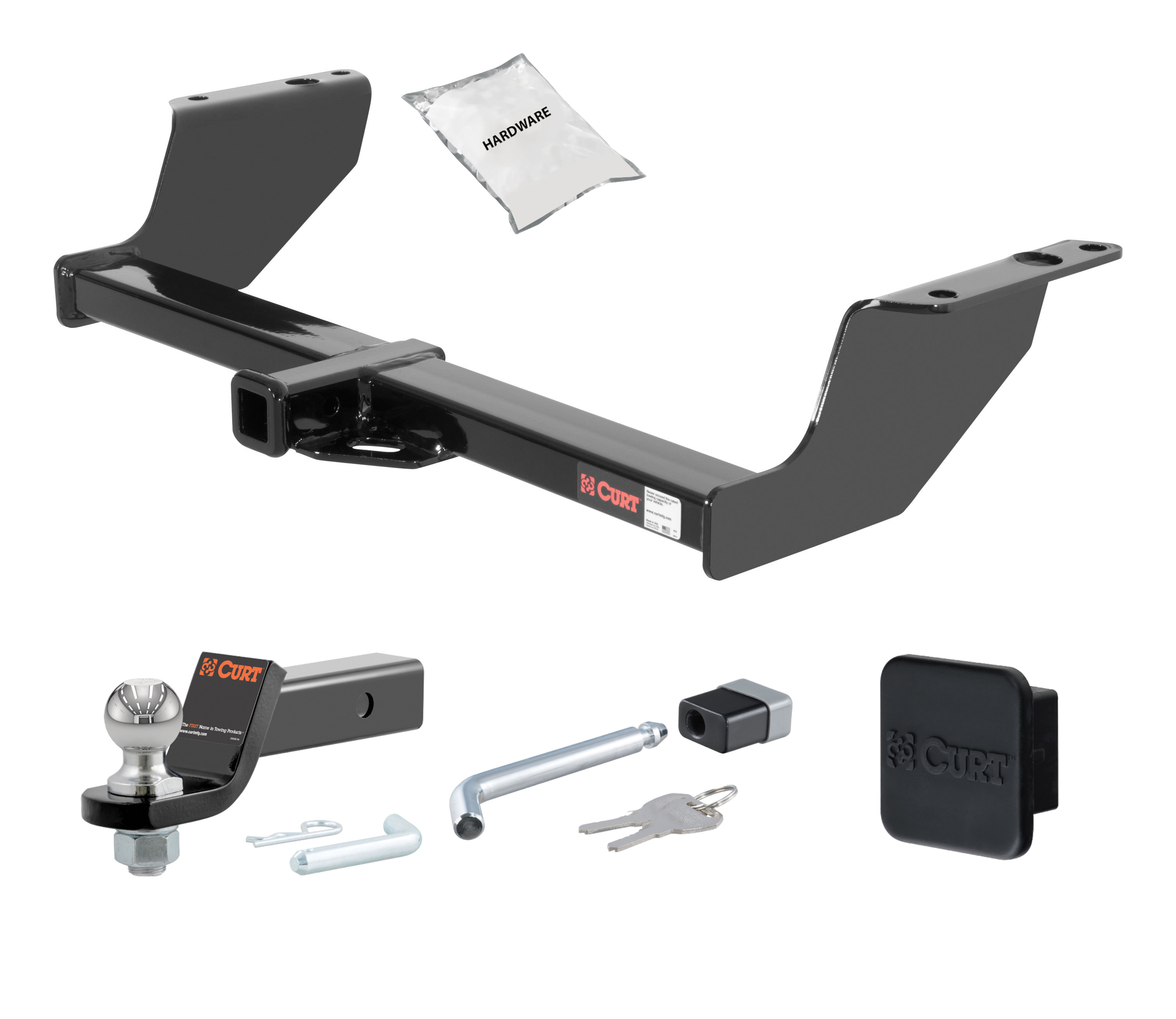 98 - 07 Mazda B3000 00 - 05 models are no drill 1.25in. CURT Trailer Hitch + Ball Mount + Cover + Lock Kit by CURT HWA1787 thumbnail 0