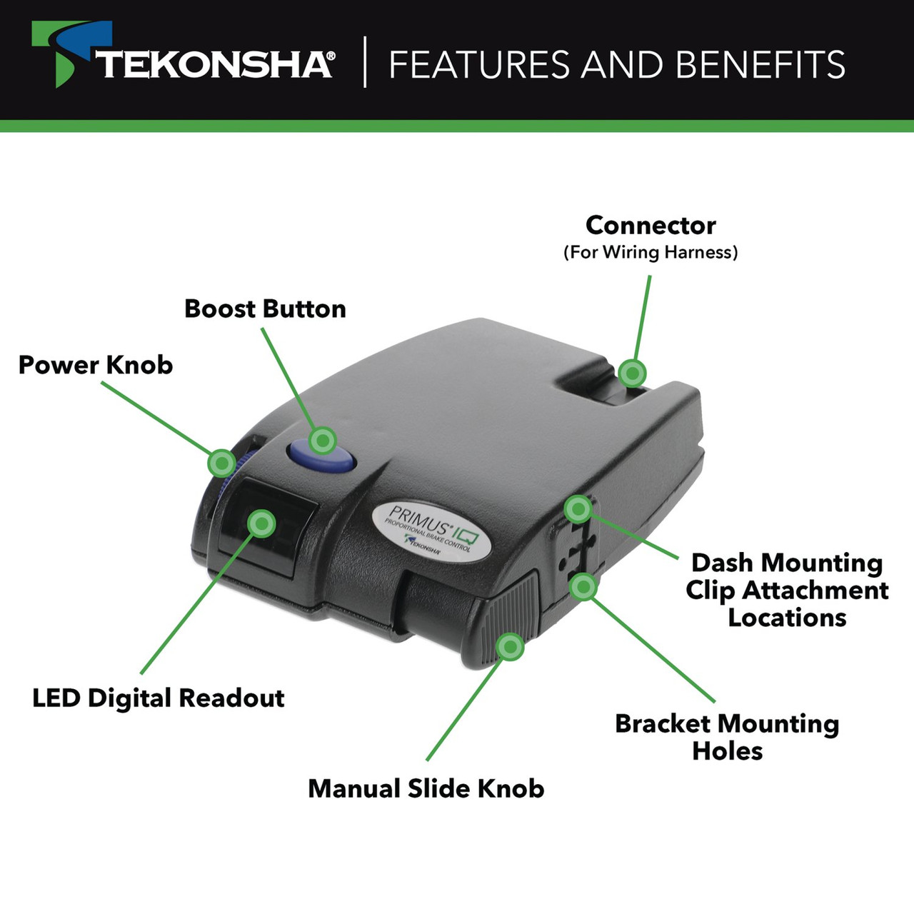 2013-2014 Lincoln Navigator Tekonsha Primus IQ Proportional Brake Controller for Trailers with 1 to 3 Axles Gray 90160 thumbnail 2